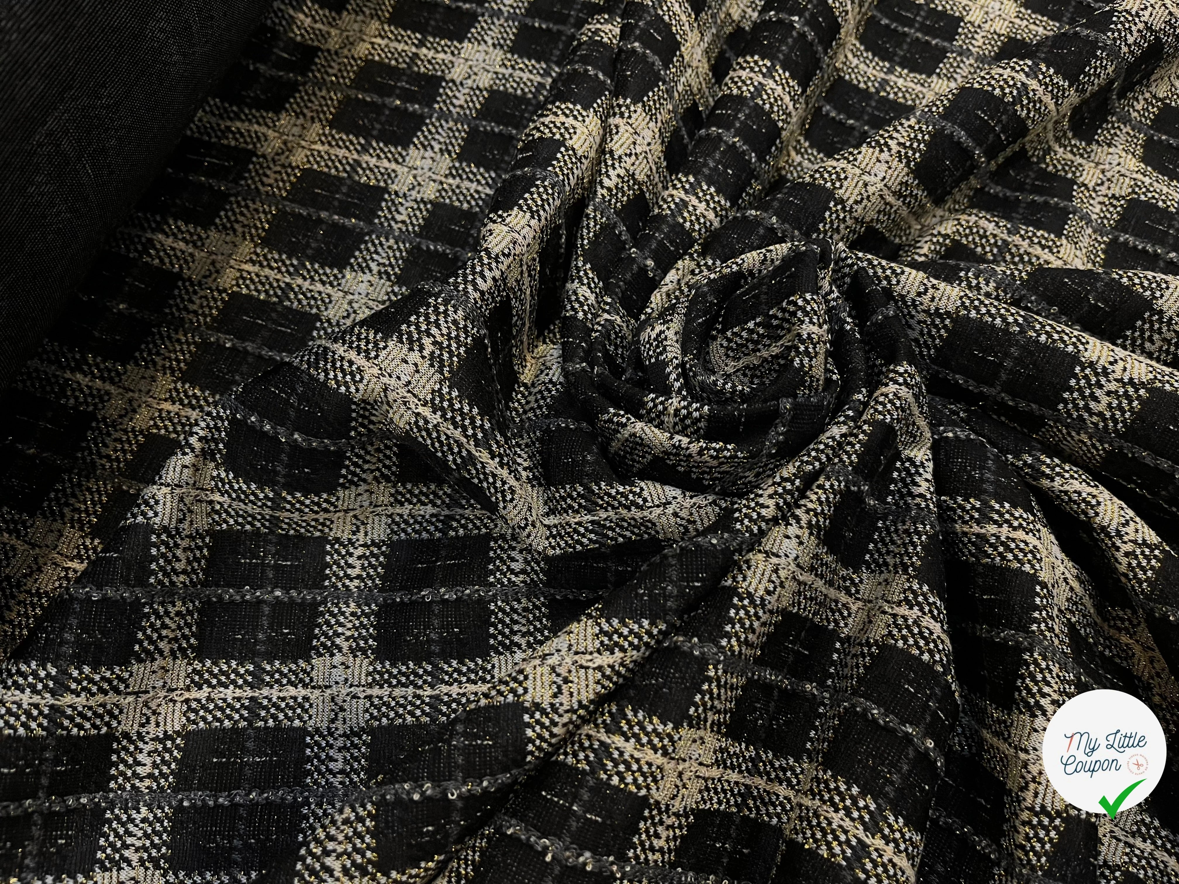 MAILLE MILANO FIL OR À CARREAUX - My Little Coupon