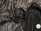 MAILLE PLISSÉ STRECH POLYESTER NOIR ET ARGENTÉ - My Little Coupon