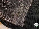 MAILLE PLISSÉ STRECH POLYESTER NOIR ET ARGENTÉ - My Little Coupon