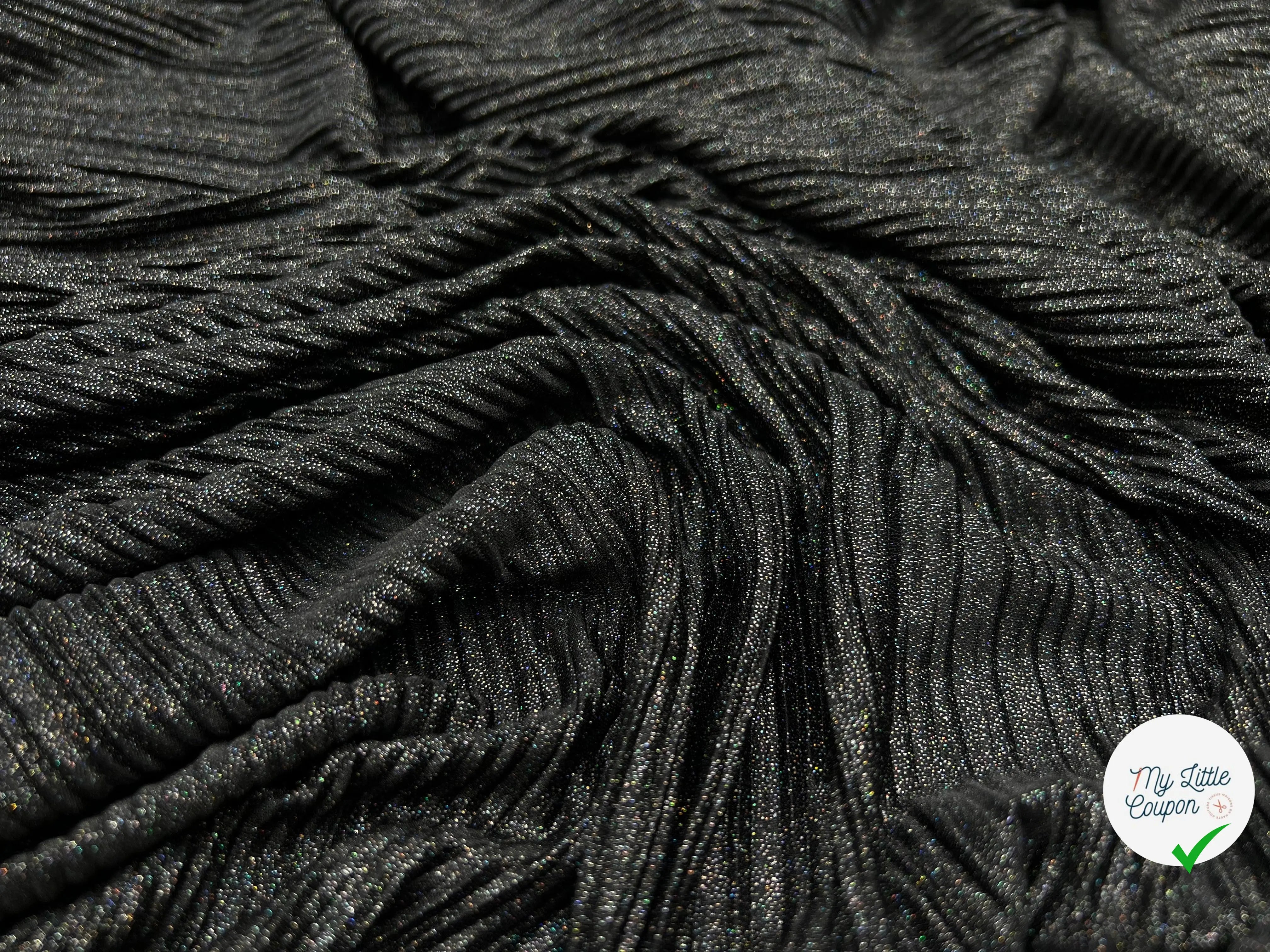 MAILLE PLISSÉE PROJECTION MÉTAL IRISÉ - My Little Coupon - tissu - coudre