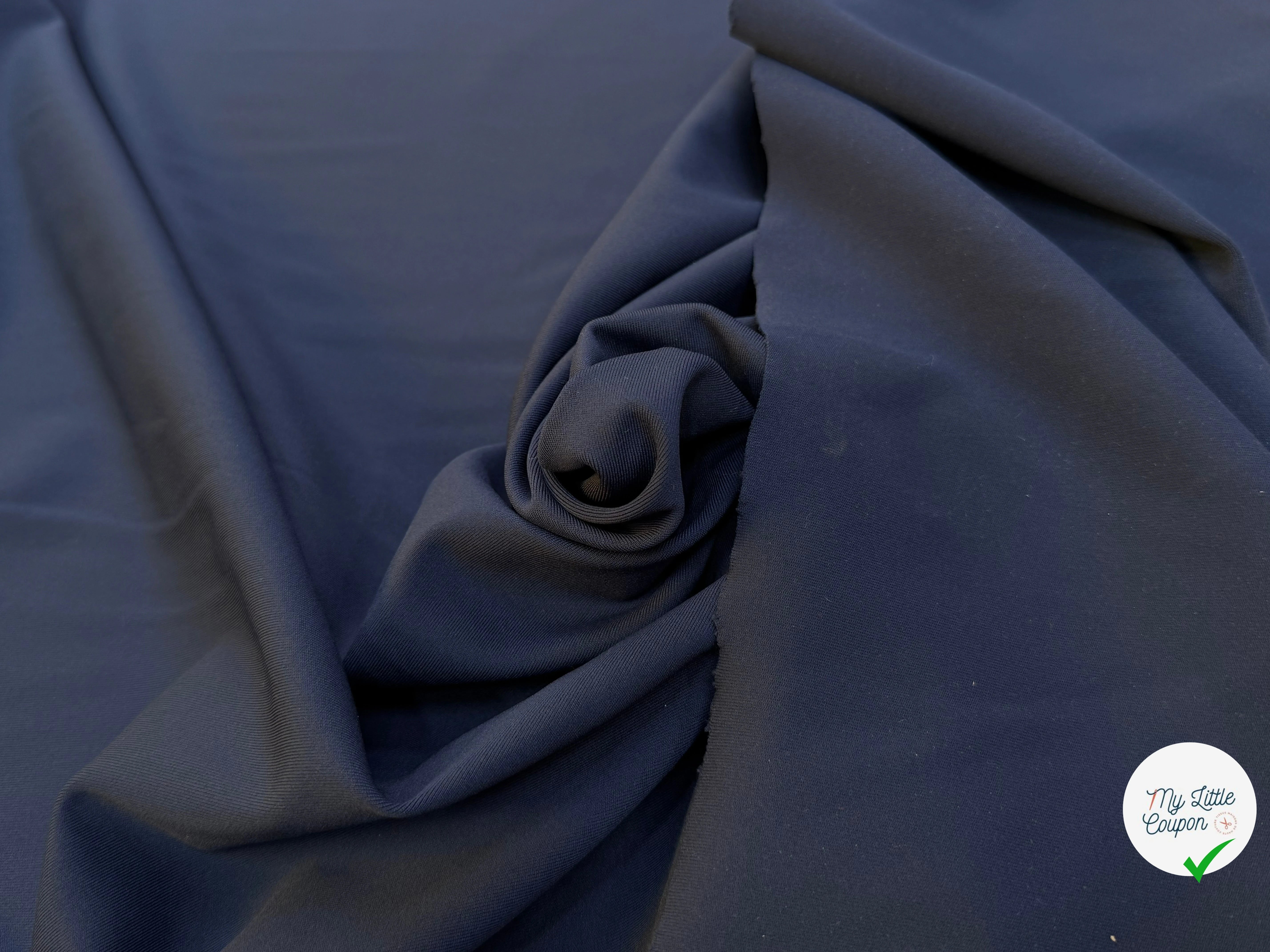 MAILLE POLYAMIDE DOUCE NAVY - My Little Coupon