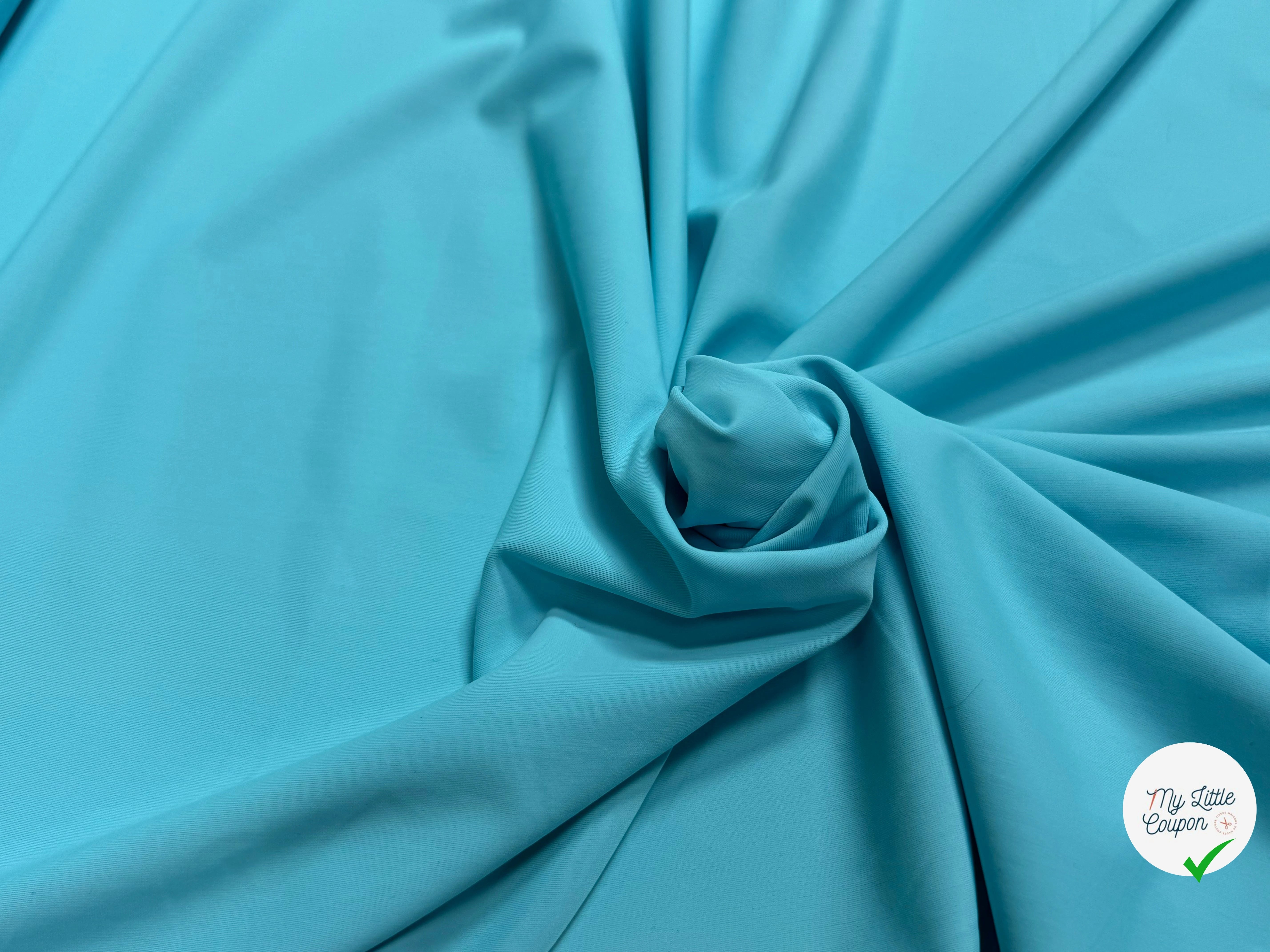 MAILLE POLYAMIDE ÉLASTHANNE ASPECT SWIMWEAR SOFT AQUA - My Little Coupon