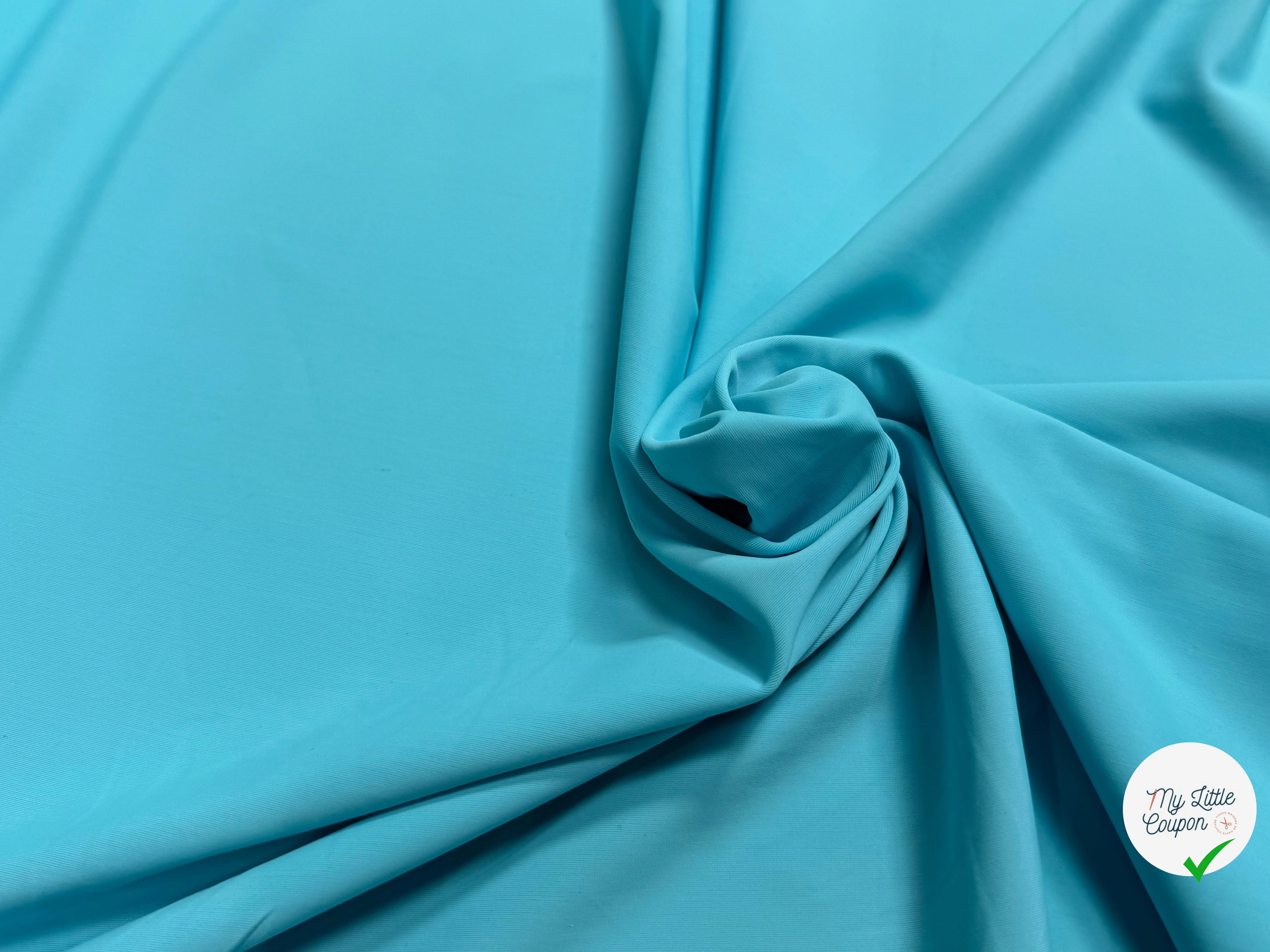 MAILLE POLYAMIDE ÉLASTHANNE ASPECT SWIMWEAR SOFT AQUA - My Little Coupon