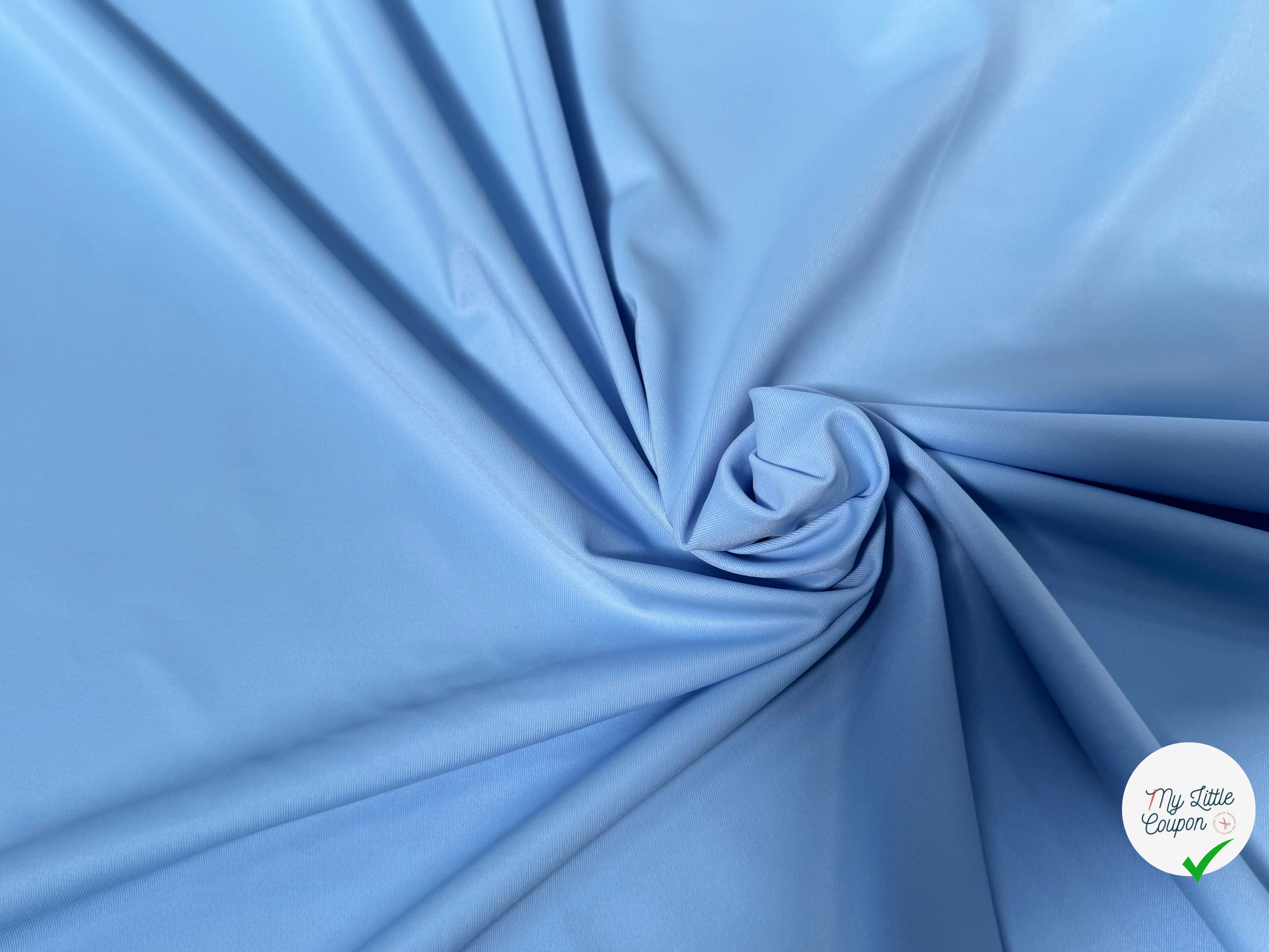 MAILLE POLYAMIDE ÉLASTHANNE ASPECT SWIMWEAR SOFT BLEU MAYA - My Little Coupon