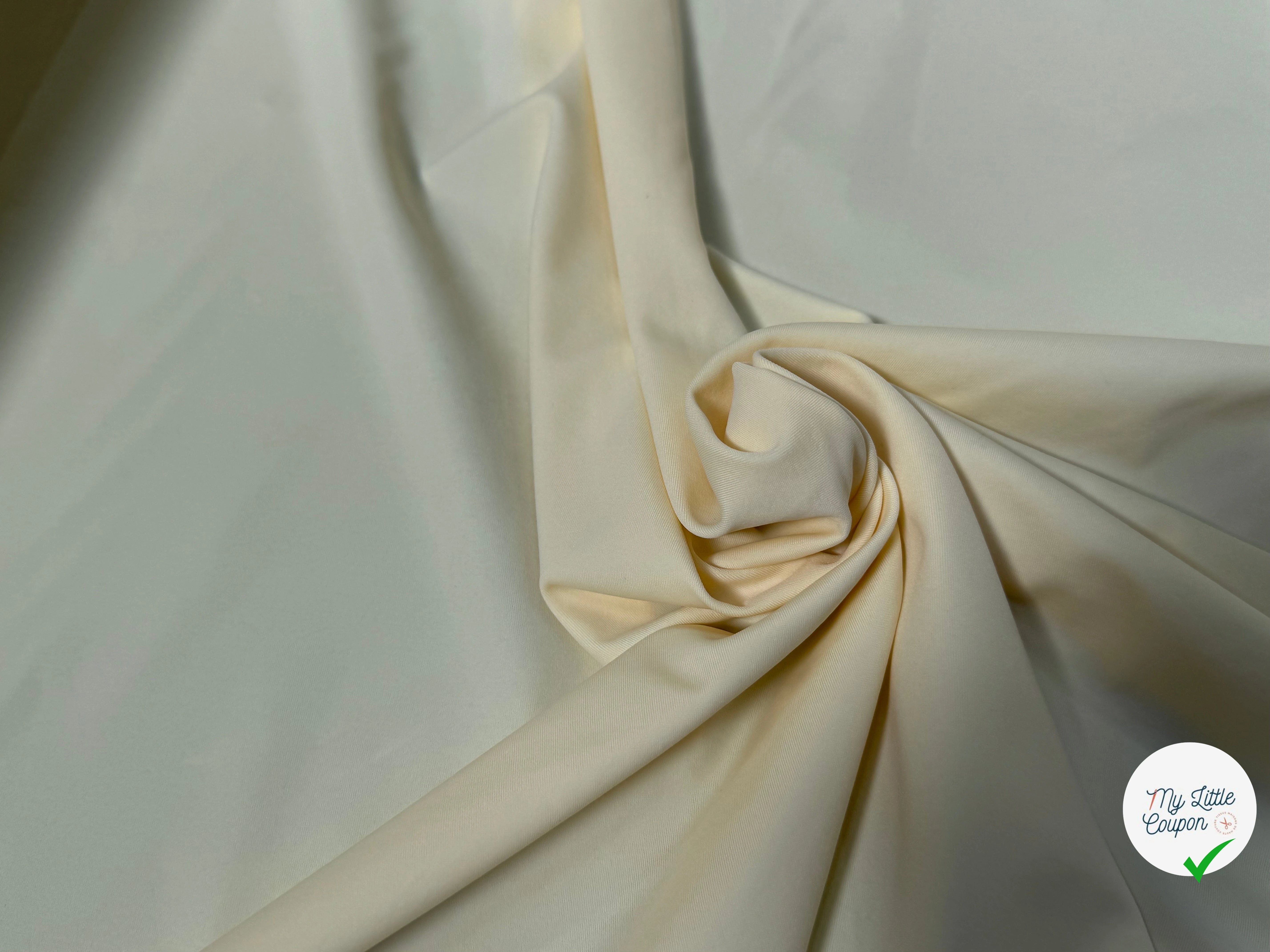 MAILLE POLYAMIDE ÉLASTHANNE ASPECT SWIMWEAR SOFT JAUNE VANILLE - My Little Coupon