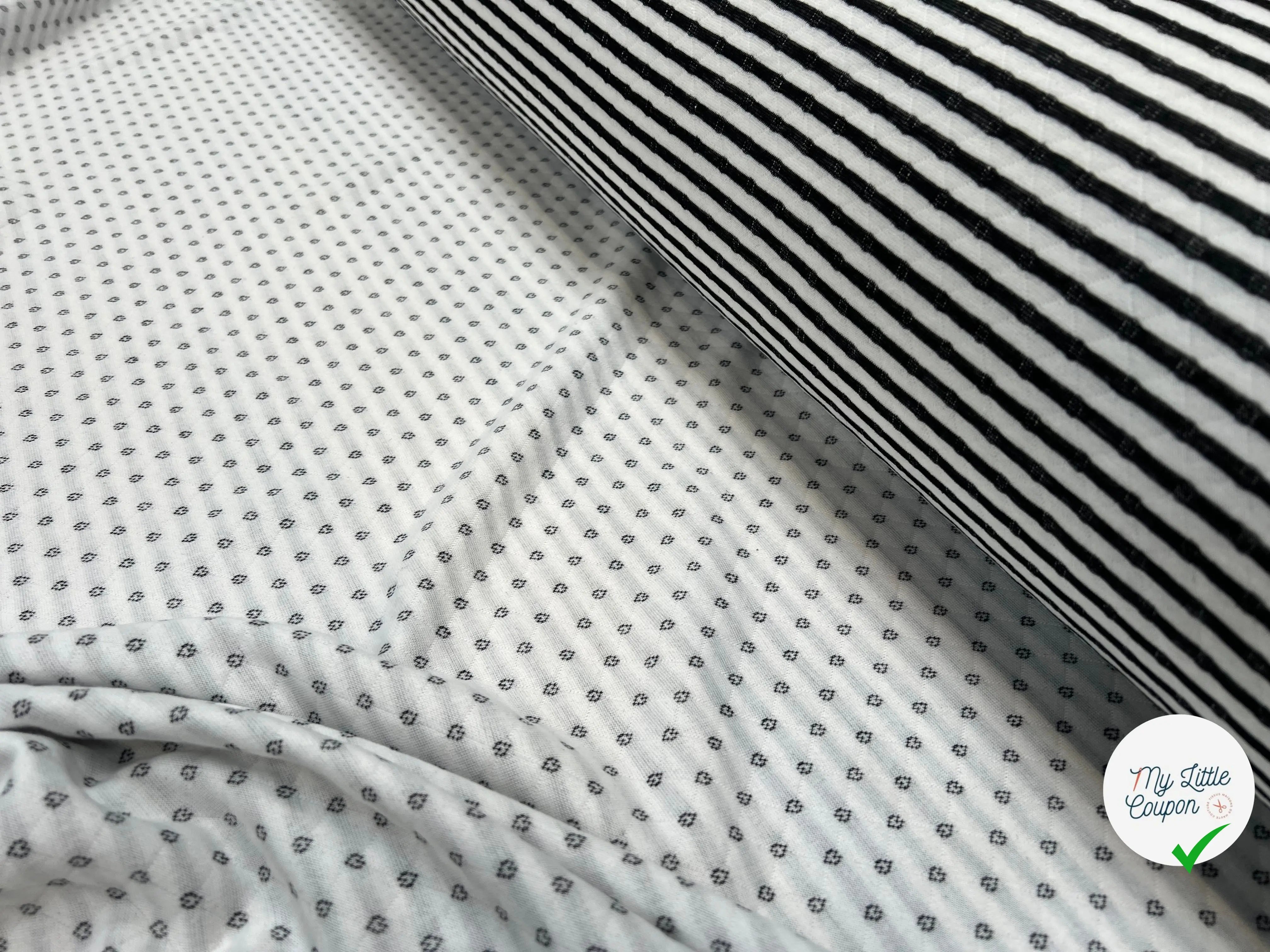 MAILLE POLYCOTON PETIT COEUR ENVERS RAYURES ECRU - My Little Coupon