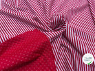 MAILLE POLYCOTON PETIT COEUR ENVERS RAYURES ROUGE - My Little Coupon