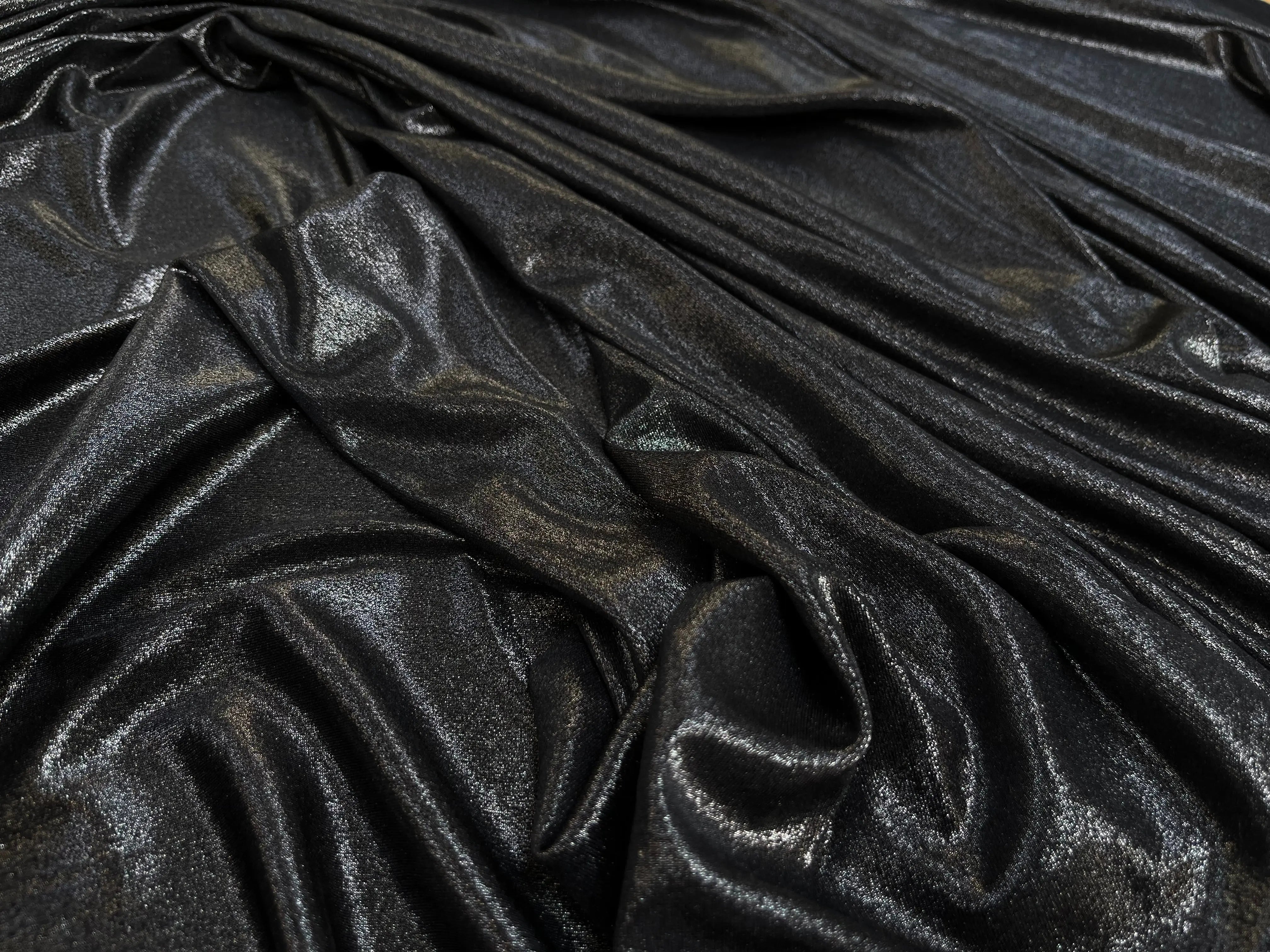MAILLE POLYESTER IRISÉE NOIR - My Little Coupon