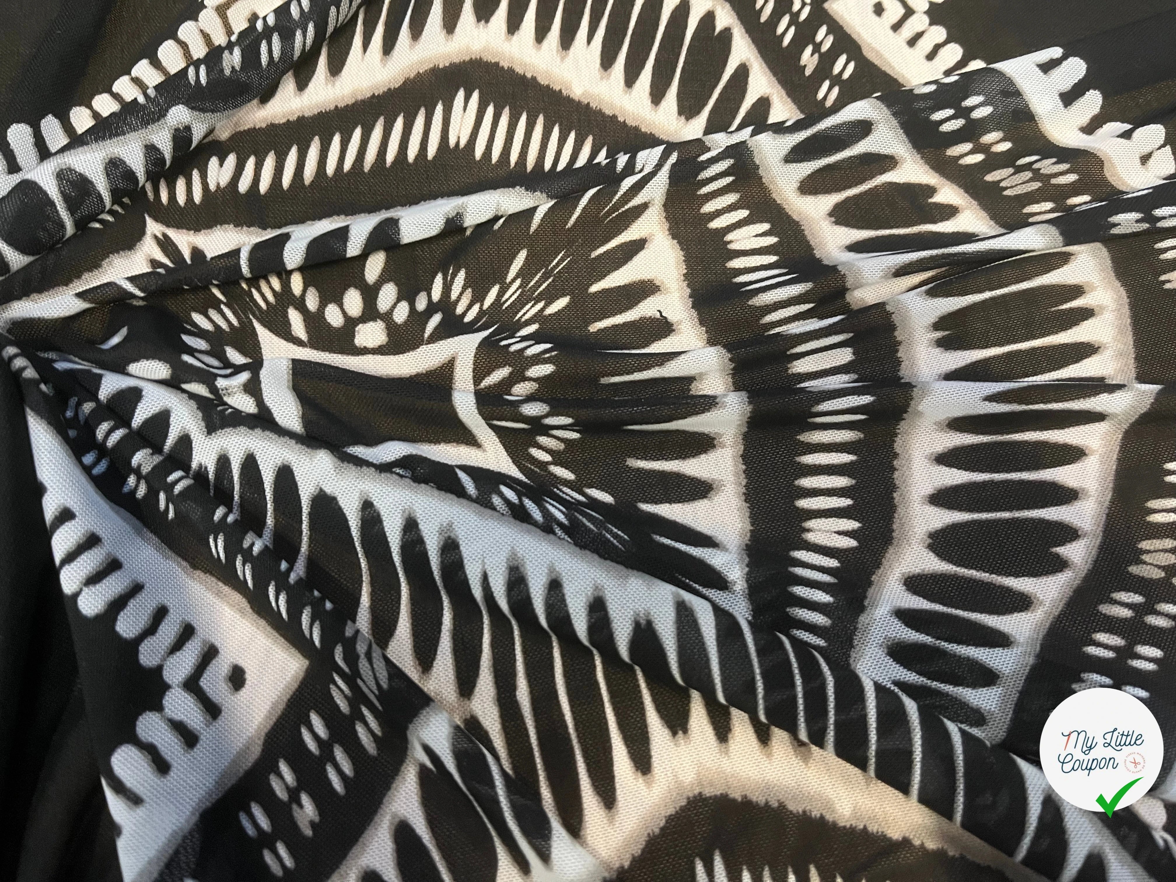 MAILLE RÉSILLE À MOTIFS GÉOMÉTRIQUE ZIGZAG - My Little Coupon