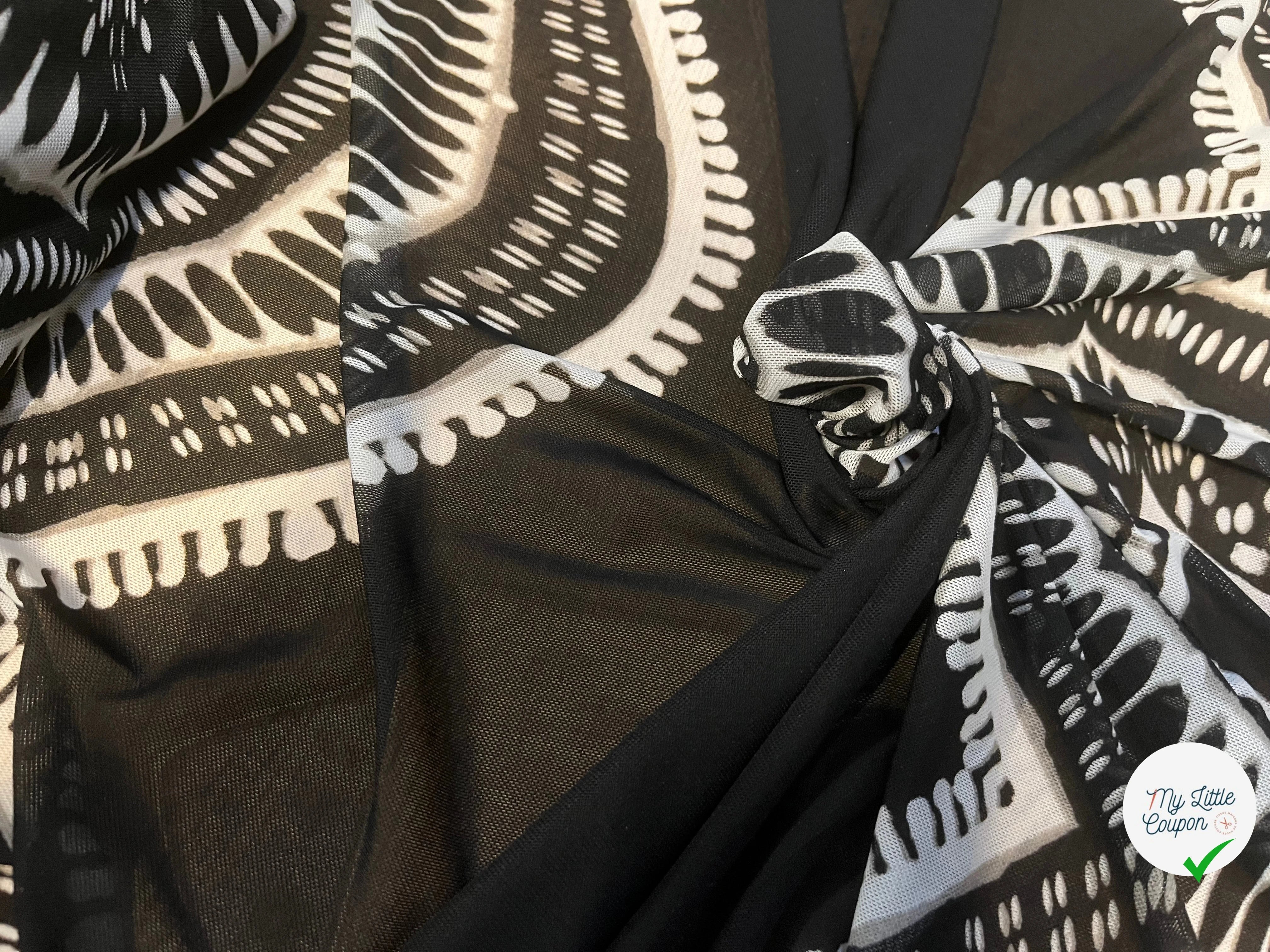 MAILLE RÉSILLE À MOTIFS GÉOMÉTRIQUE ZIGZAG - My Little Coupon