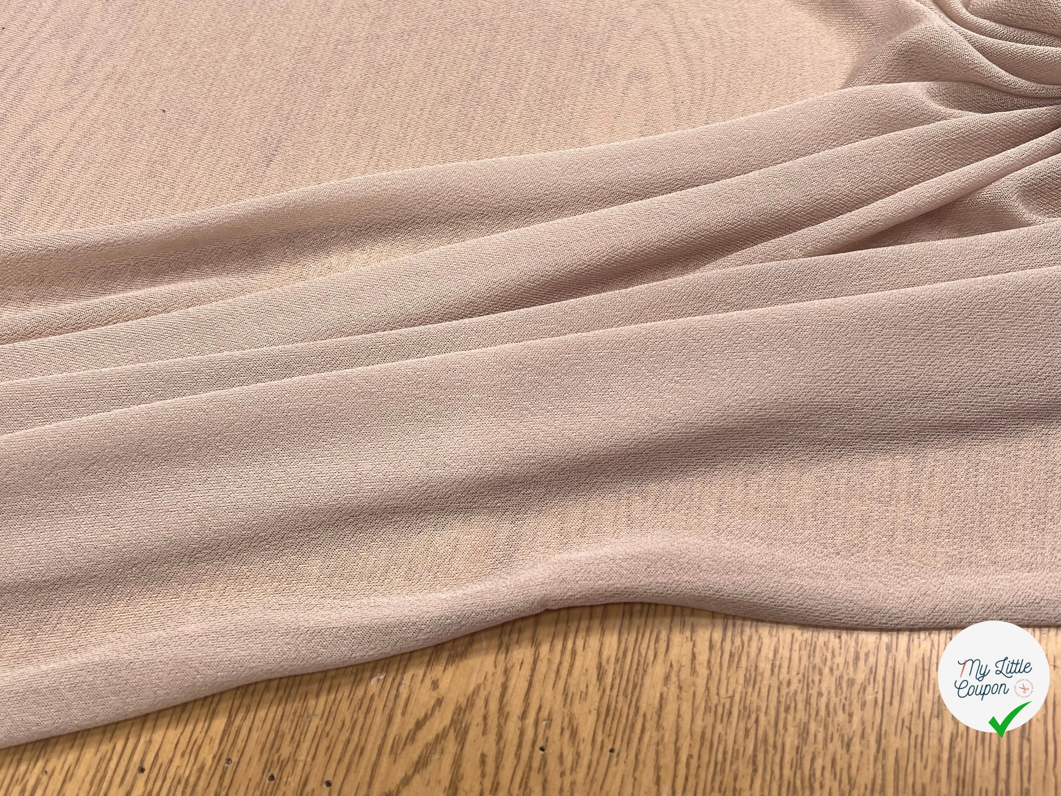 MAILLE RÉSILLE FINE BEIGE CAFÉ AU LAIT 150CM - My Little Coupon