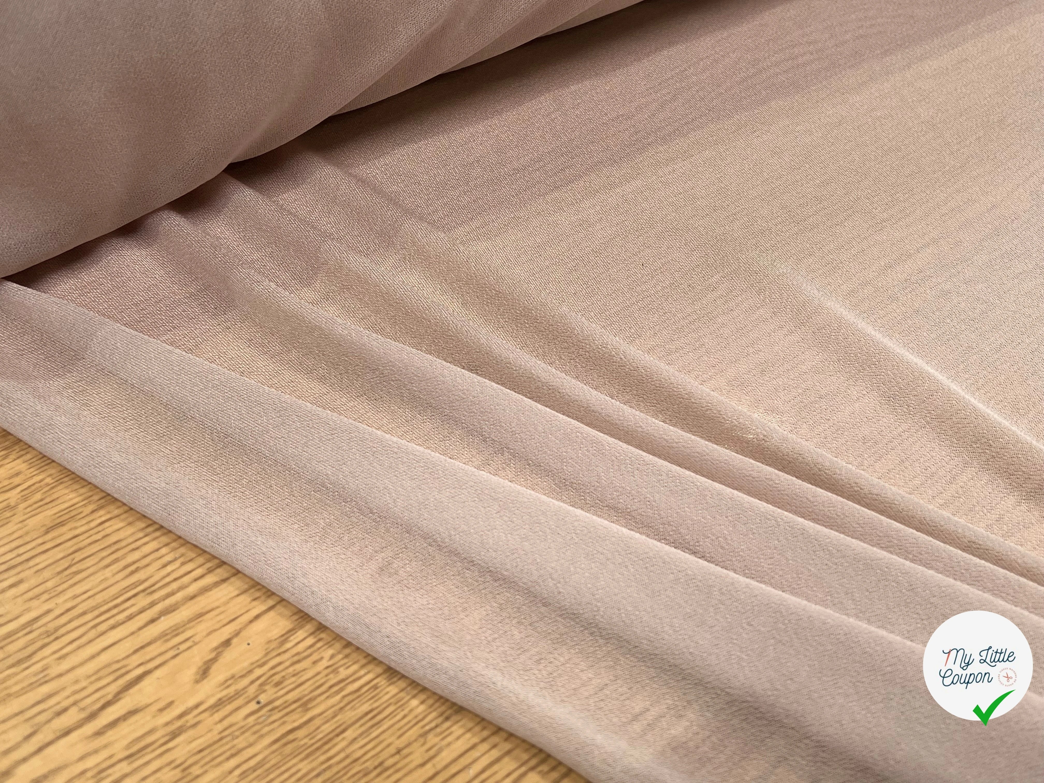 MAILLE RÉSILLE FINE BEIGE CAFÉ AU LAIT 150CM - My Little Coupon