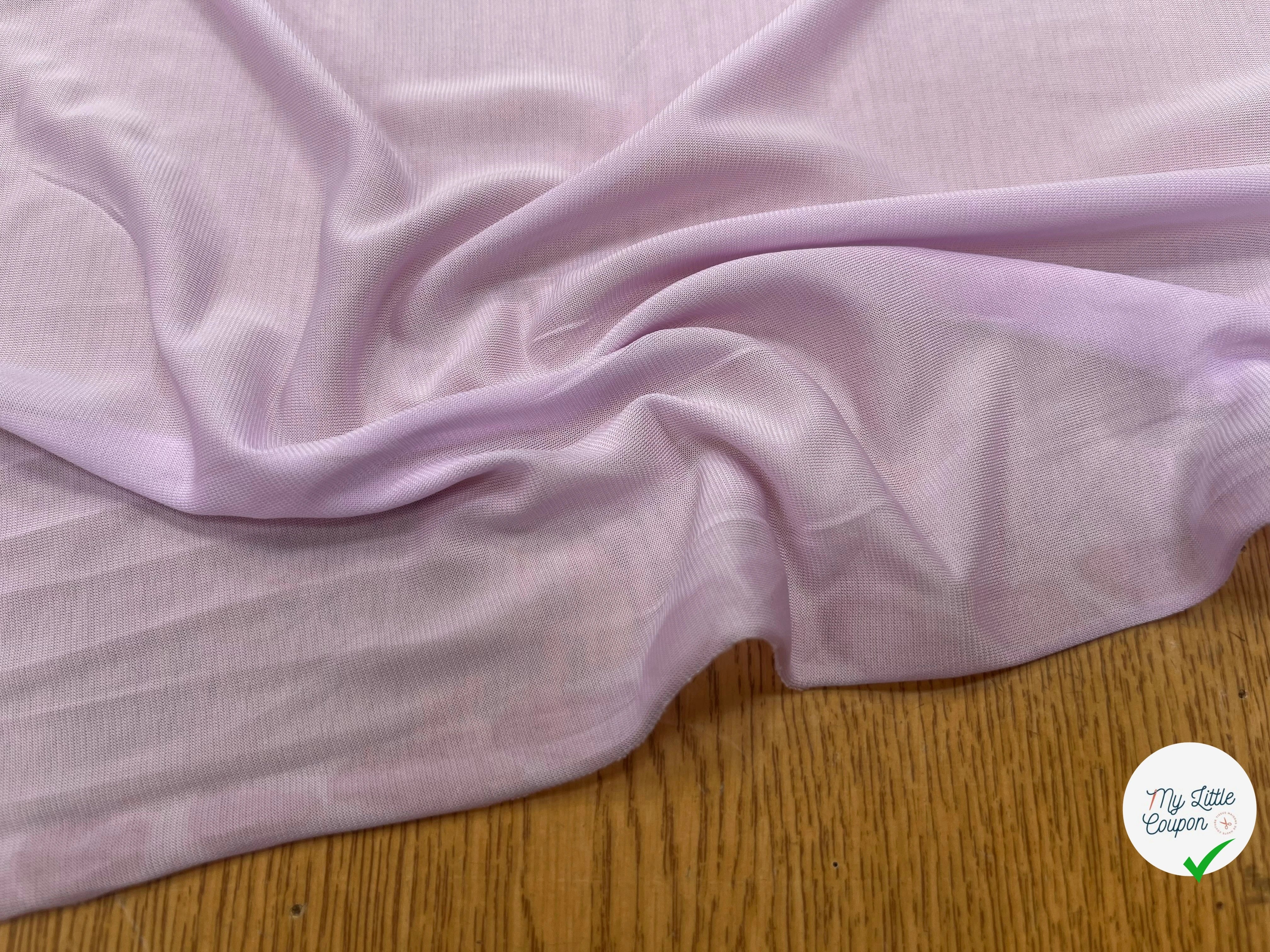 MAILLE RÉSILLE FROIDE VISCOSE LILAC PINK - My Little Coupon