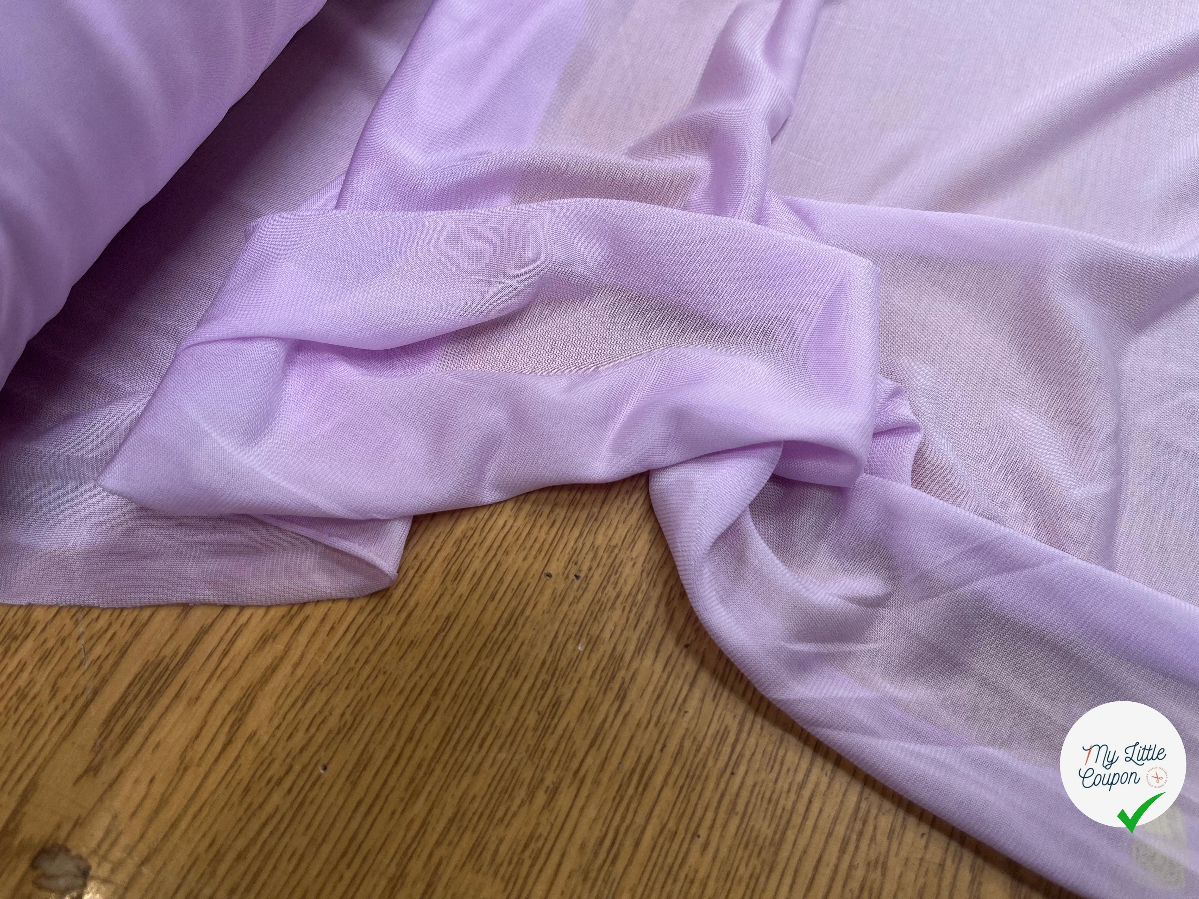 MAILLE RÉSILLE FROIDE VISCOSE LILAC PINK - My Little Coupon