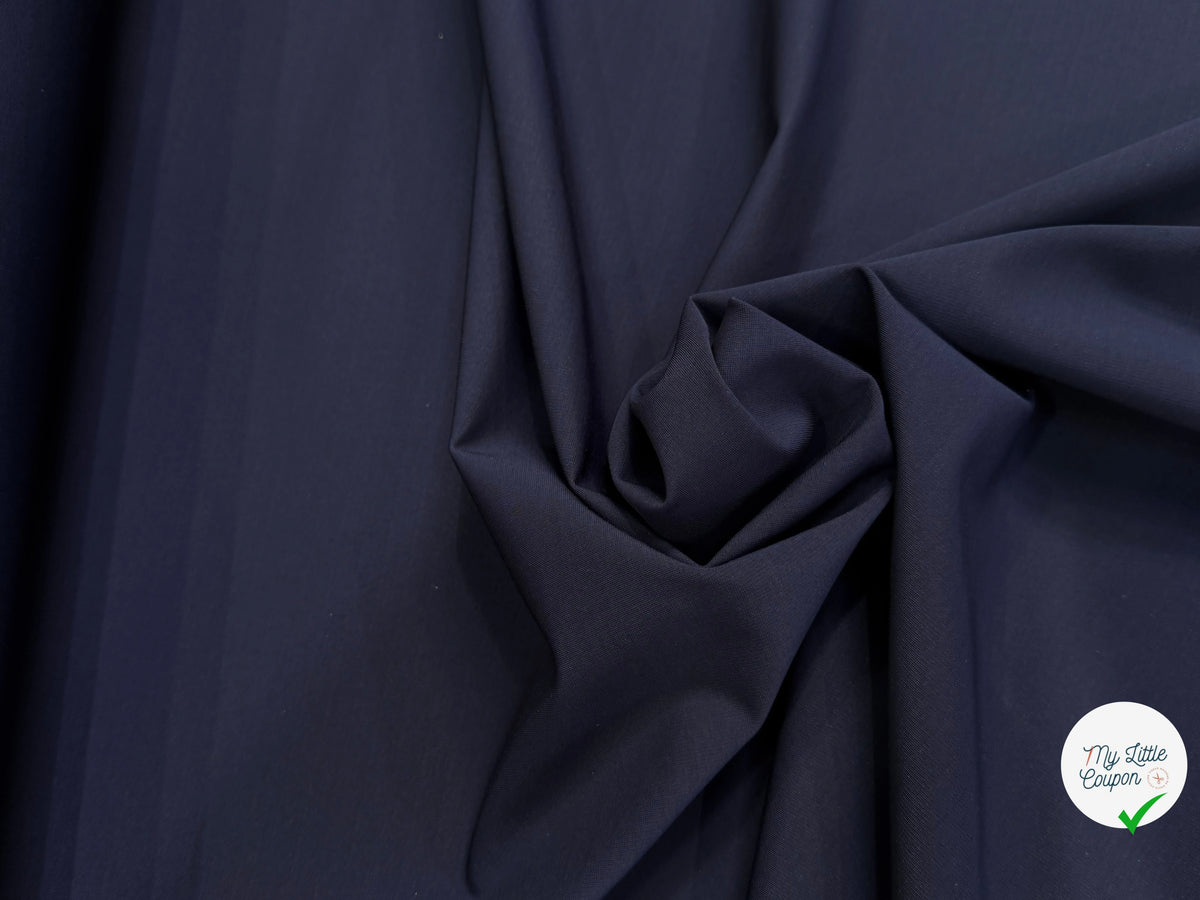 MAILLE SEMI-LOURDE SUPER STRETCH BLEU MARINE VISCOSE ET ÉLASTHANNE - My Little Coupon