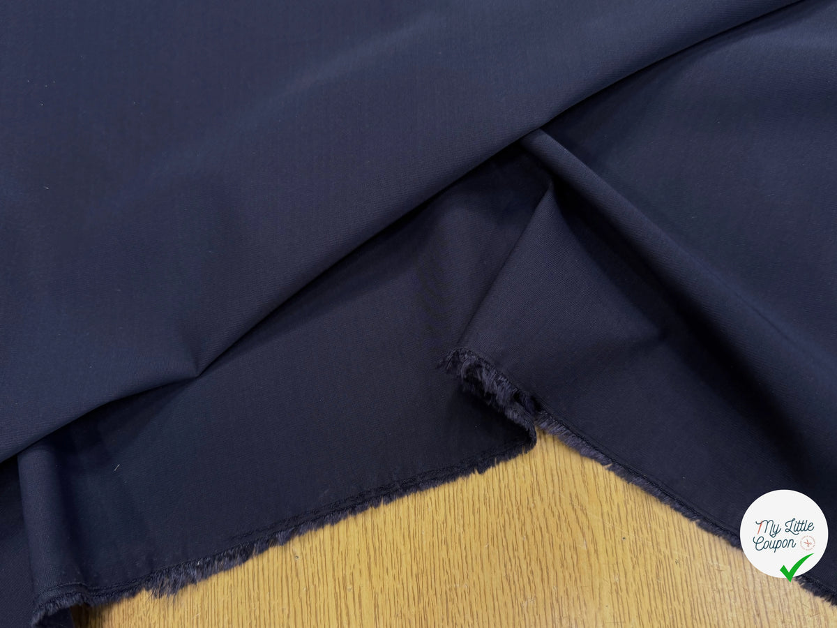 MAILLE SEMI-LOURDE SUPER STRETCH BLEU MARINE VISCOSE ET ÉLASTHANNE - My Little Coupon