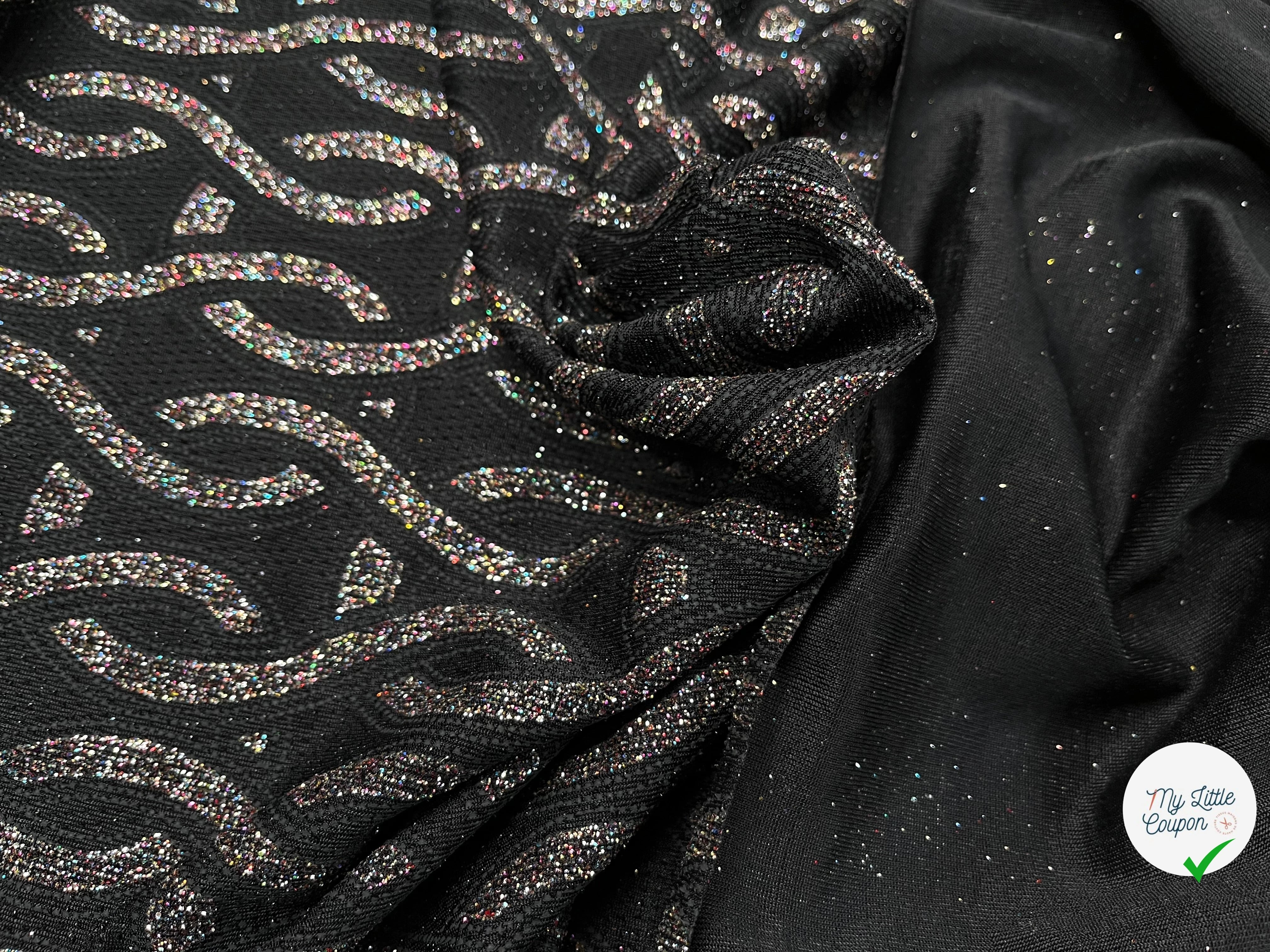 MAILLE SEQUIN MOTIF CROCHETS BRILLANTE MULTICOLORES - My Little Coupon