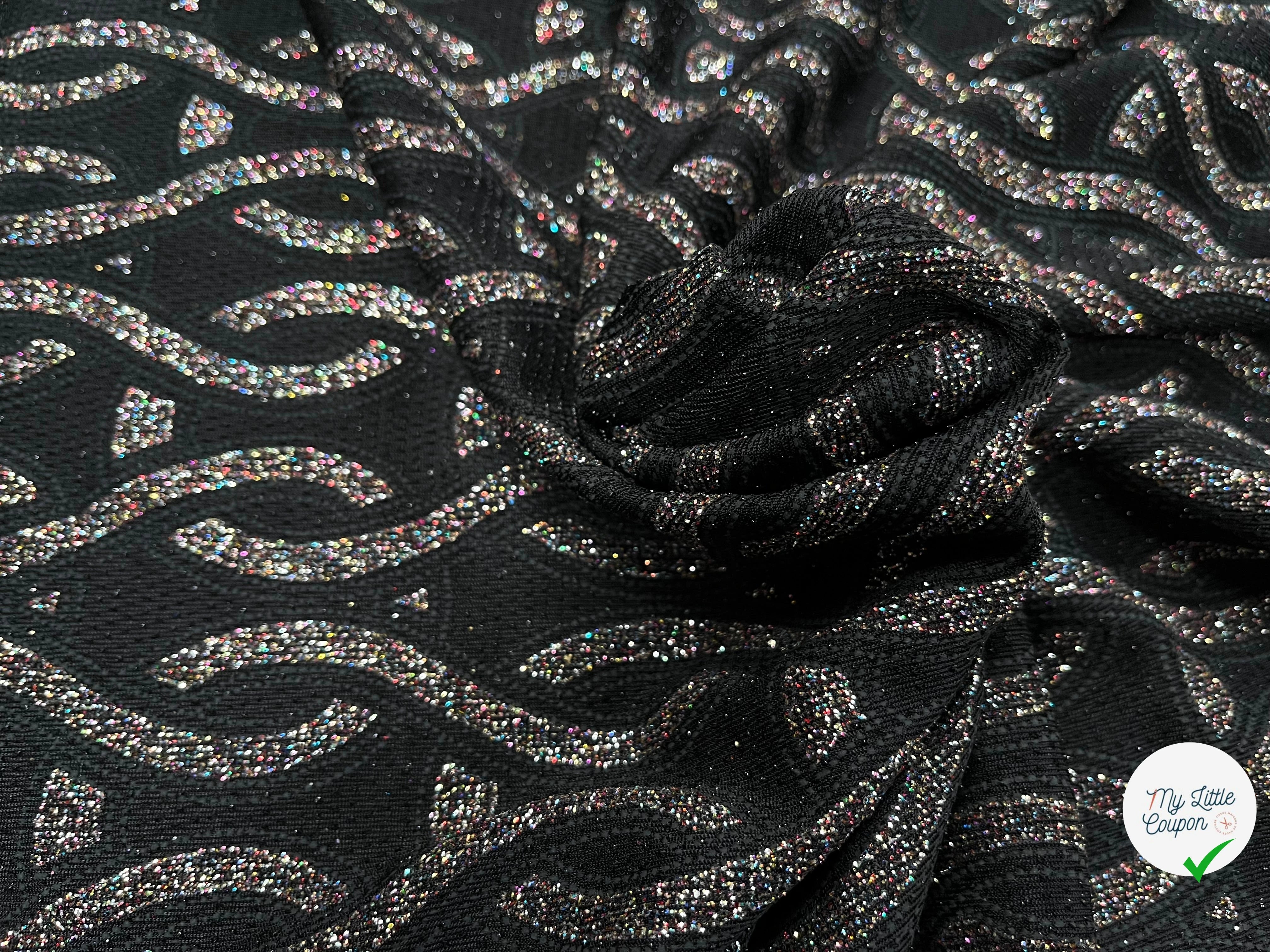 MAILLE SEQUIN MOTIF CROCHETS BRILLANTE MULTICOLORES - My Little Coupon