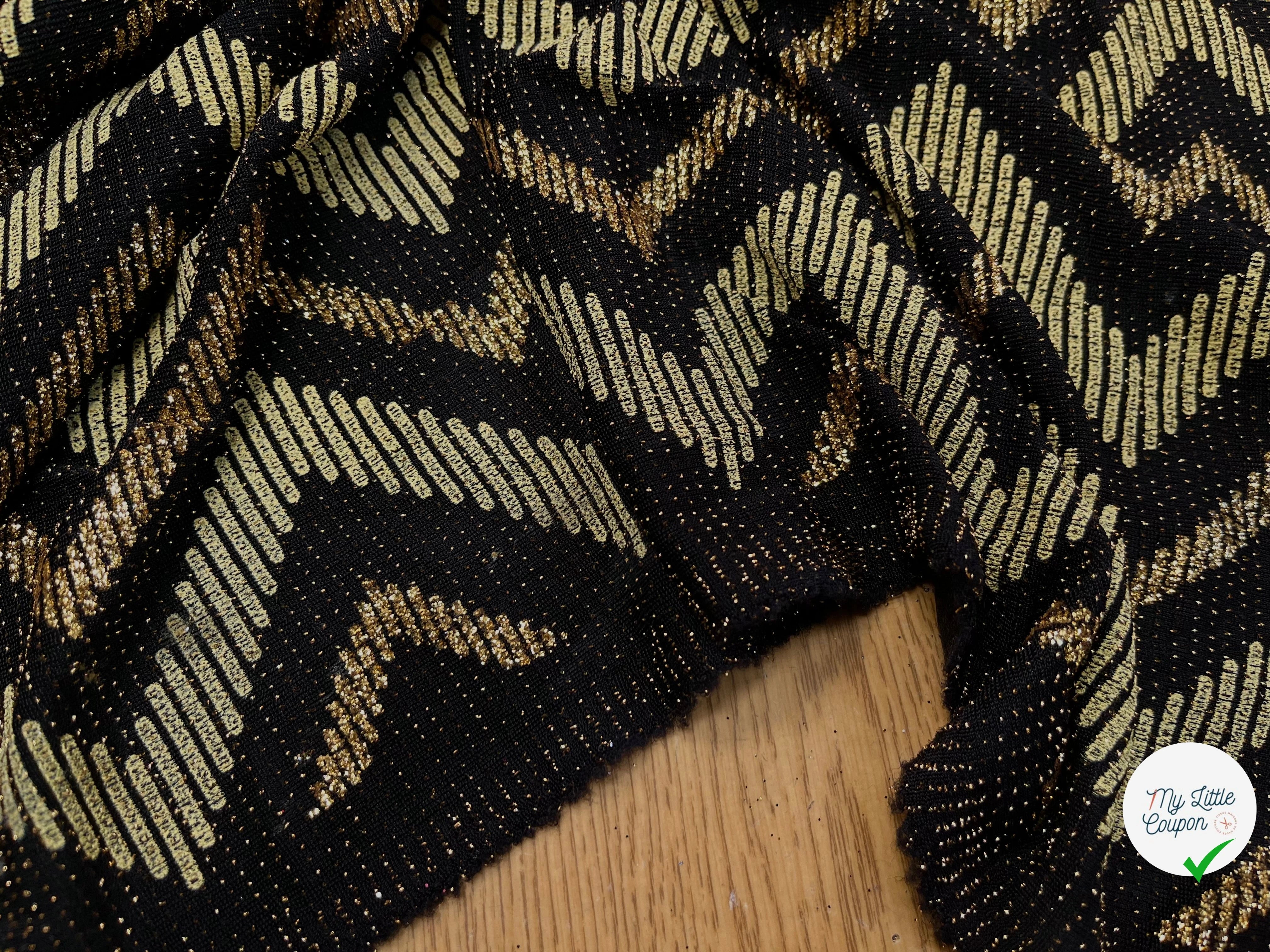 MAILLE SÉQUIN OR BRILLANT MOTIF ZIG-ZAG - My Little Coupon