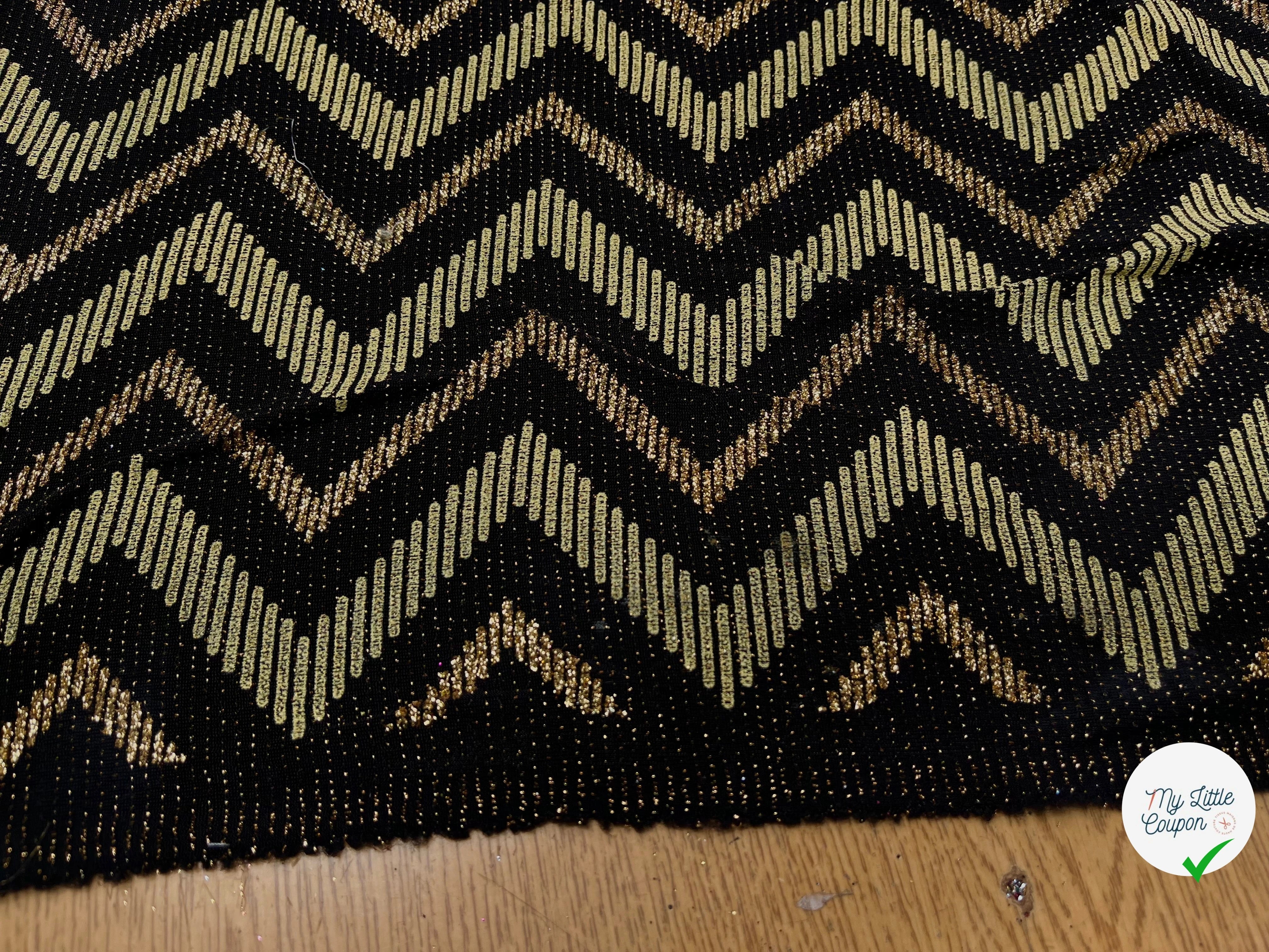 MAILLE SÉQUIN OR BRILLANT MOTIF ZIG-ZAG - My Little Coupon