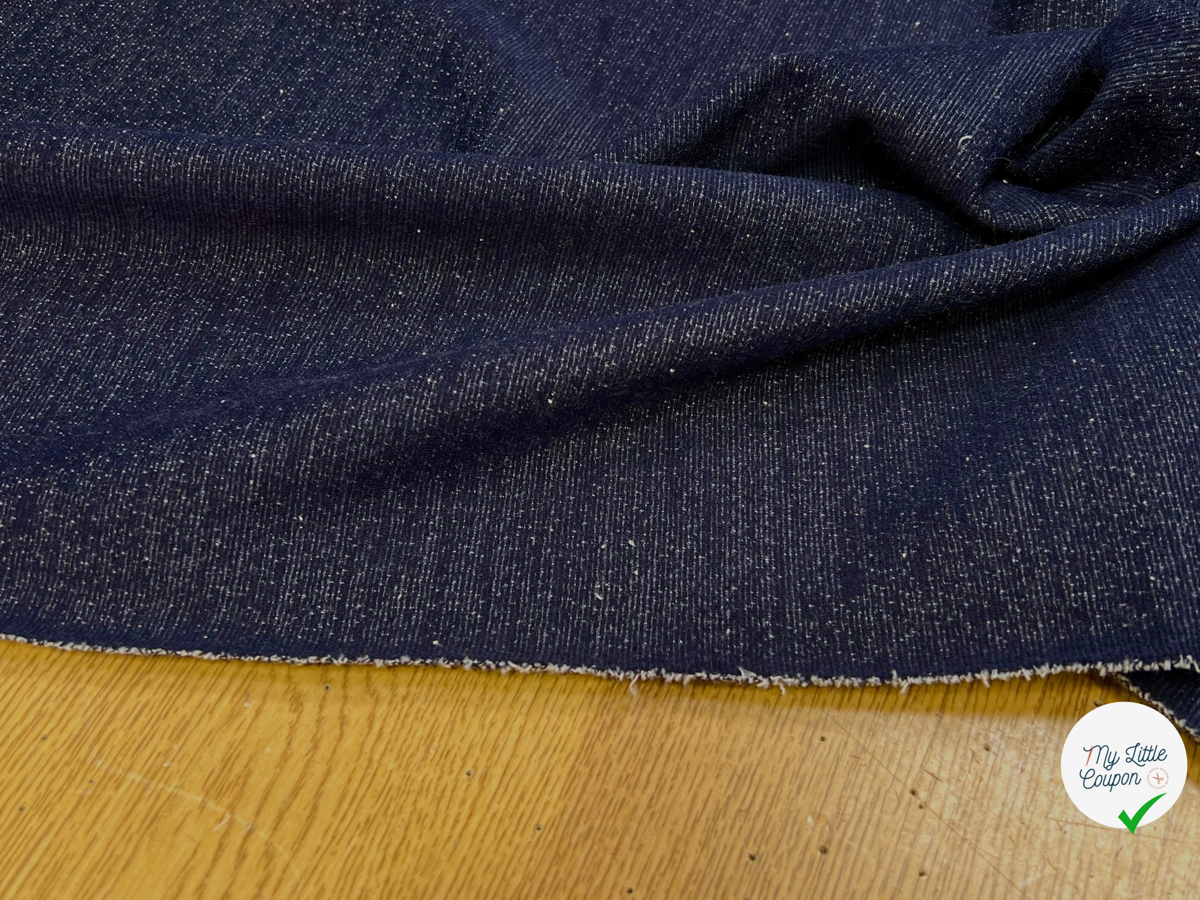 MAILLE STRETCH FLAMÉ BLEU MARINE/ BLANC MADE IN KOREA - My Little Coupon