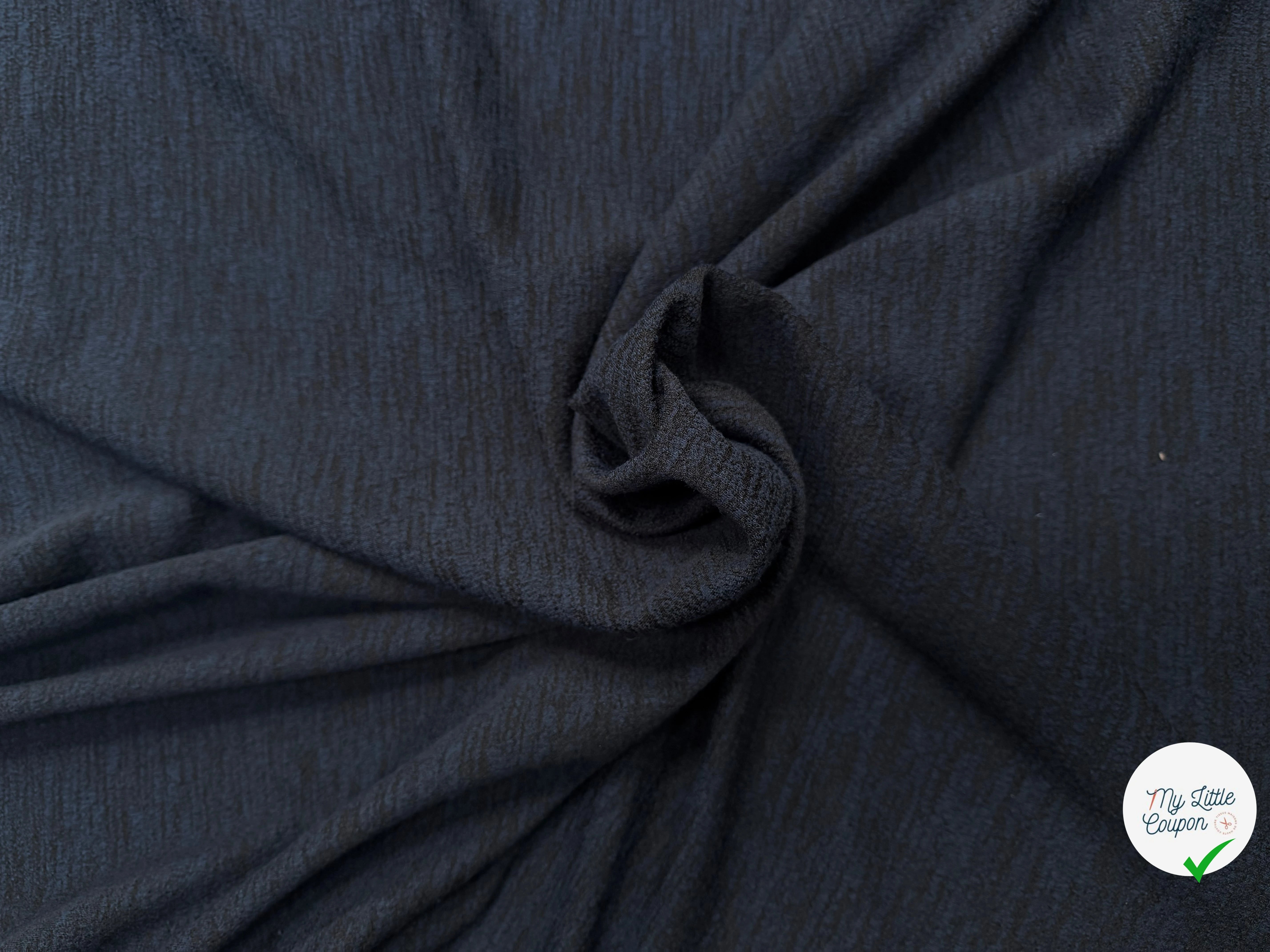 MAILLE STRETCH FLAMMÉE BLEU ET NOIR KOREA - My Little Coupon