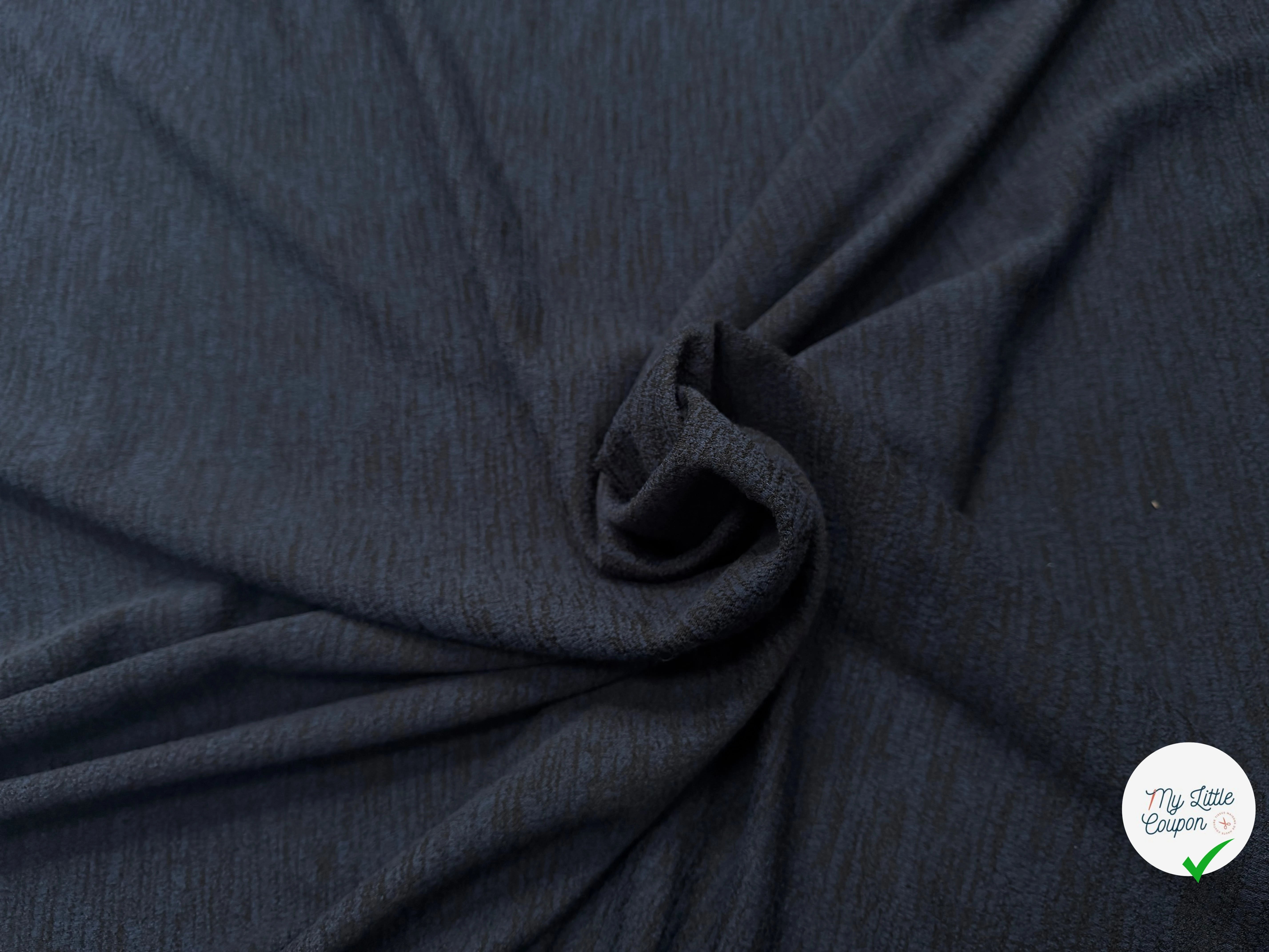 MAILLE STRETCH FLAMMÉE BLEU ET NOIR KOREA - My Little Coupon