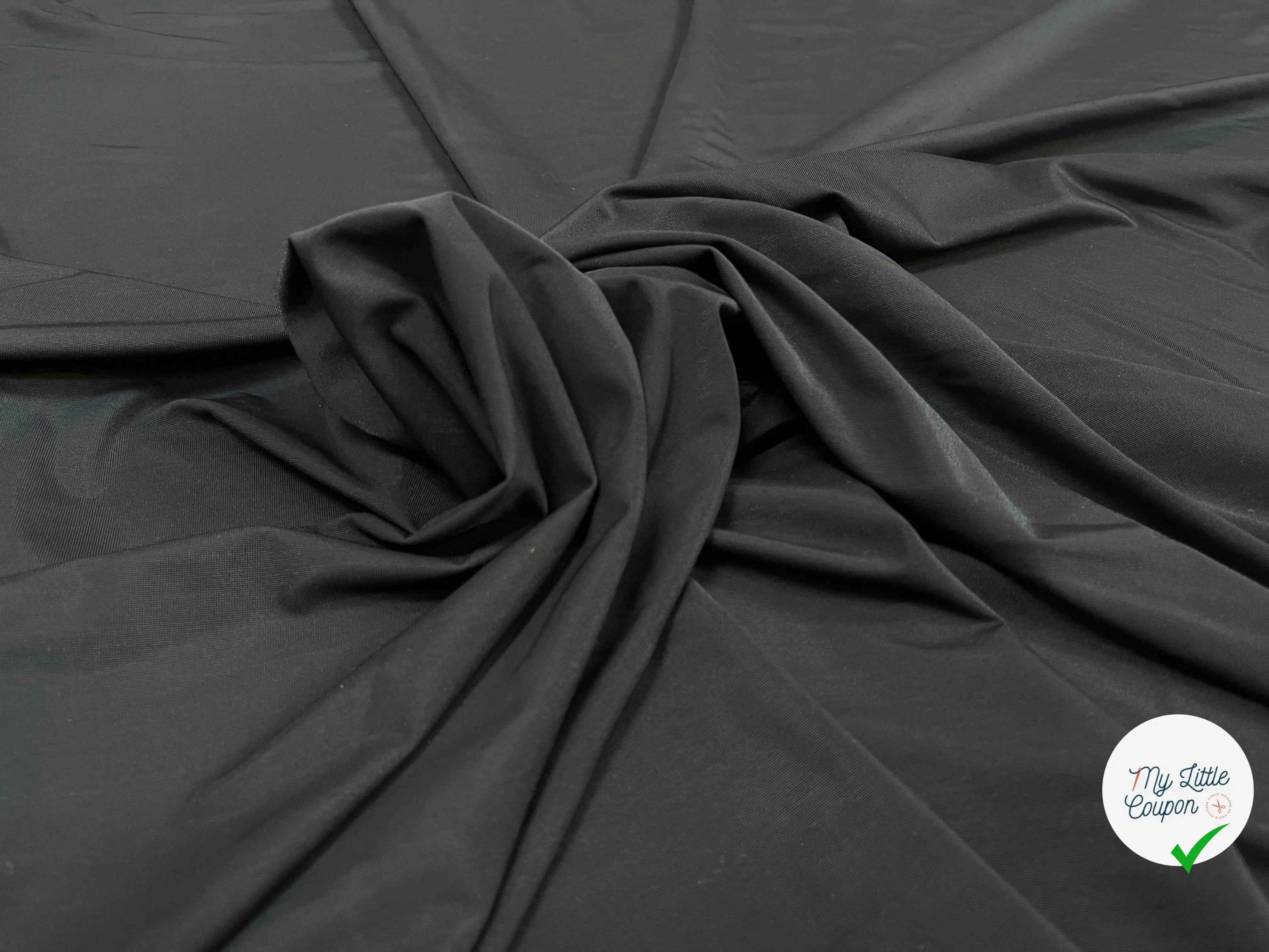 MAILLE STRETCH NOIR UNI - My Little Coupon