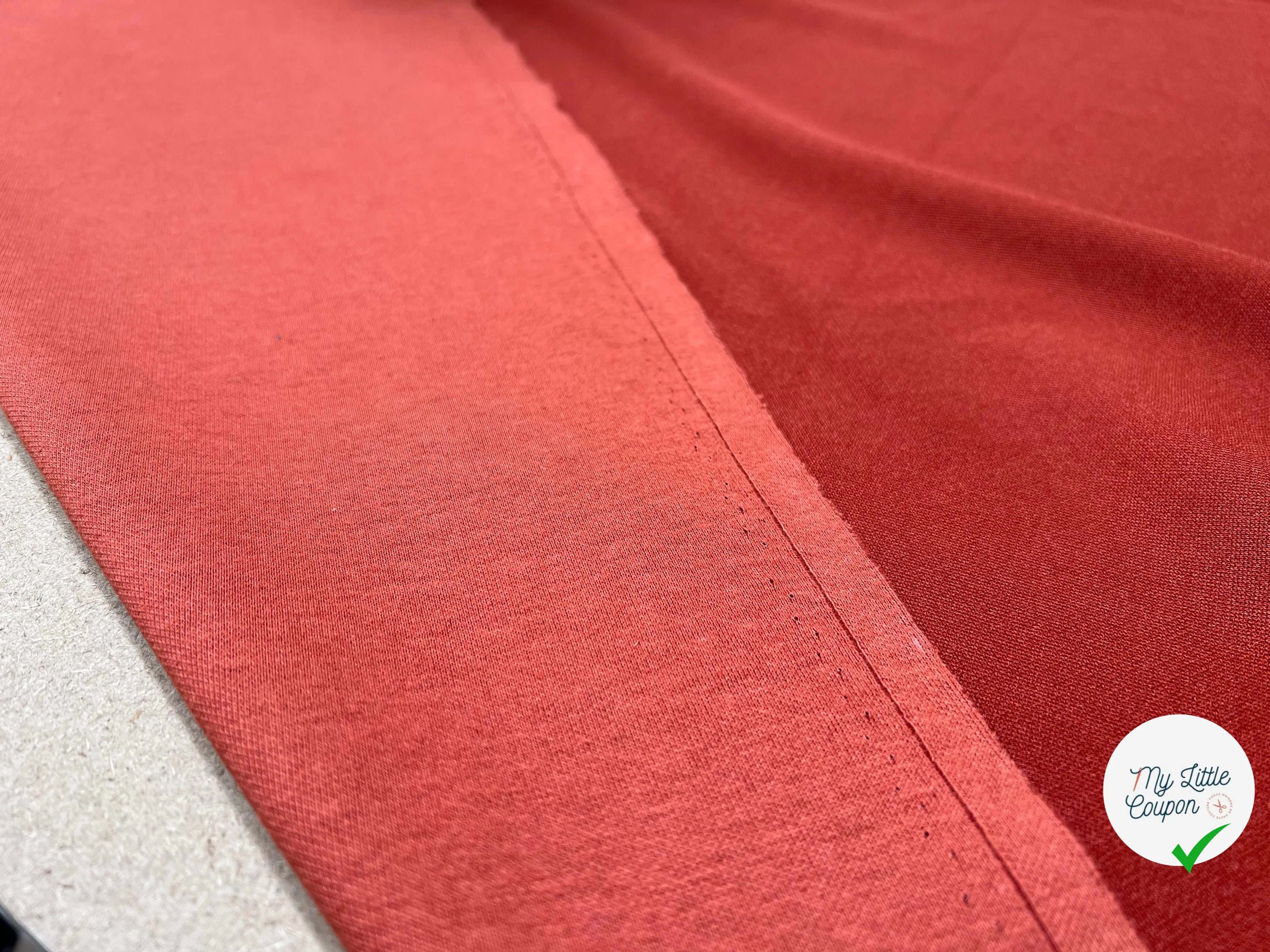 MAILLE STRETCH ROUGE TERRE - My Little Coupon