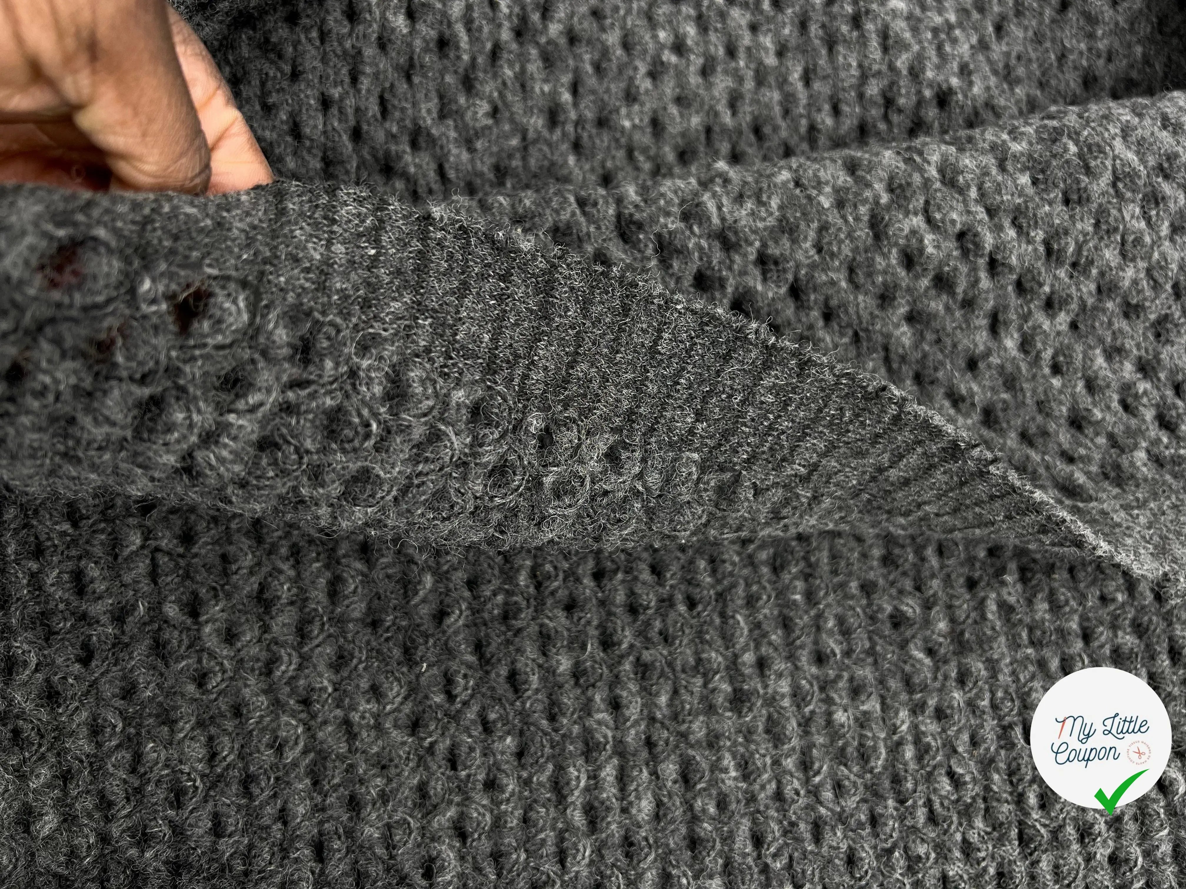 MAILLE TRICOTÉE AÉRÉE DE MOTIFS LOSANGES - coupon de tissu de 3 mètres - My Little Coupon - tissu - coudre