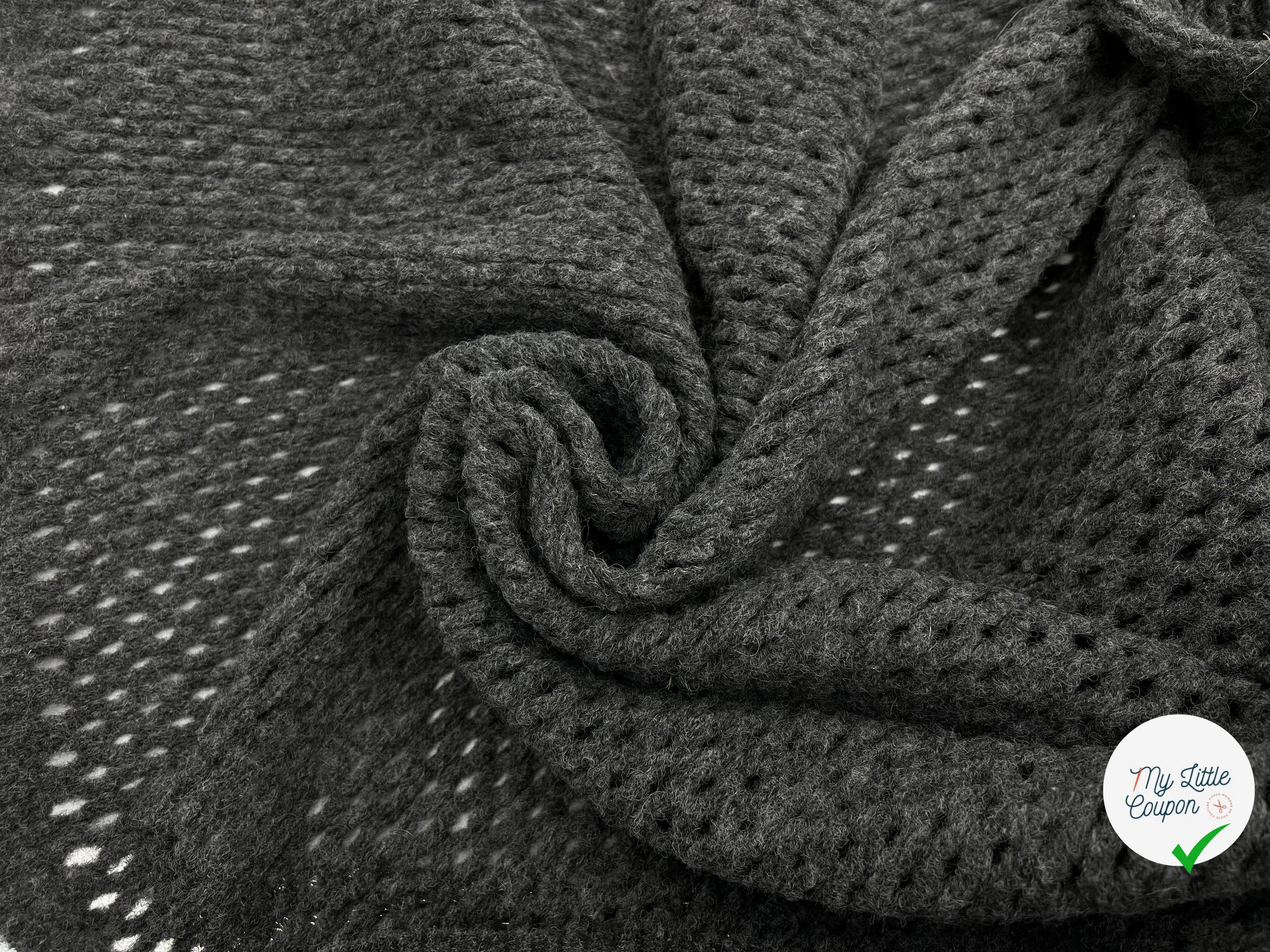 MAILLE TRICOTÉE AÉRÉE DE MOTIFS LOSANGES - coupon de tissu de 3 mètres - My Little Coupon - tissu - coudre