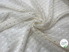 MAILLE TRICOTÉE AJOURÉE BLANC - My Little Coupon - tissu - coudre