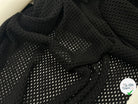 MAILLE TRICOTÉE AJOURÉE DE MOTIFS LOSANGES NOIR - coupon de tissu de 3 mètres - My Little Coupon - tissu - coudre