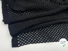 MAILLE TRICOTÉE AJOURÉE DE MOTIFS LOSANGES NOIR - coupon de tissu de 3 mètres - My Little Coupon - tissu - coudre