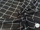 MAILLE VISCOSE FINE ET FLUIDE NOIR À CARREAUX - My Little Coupon