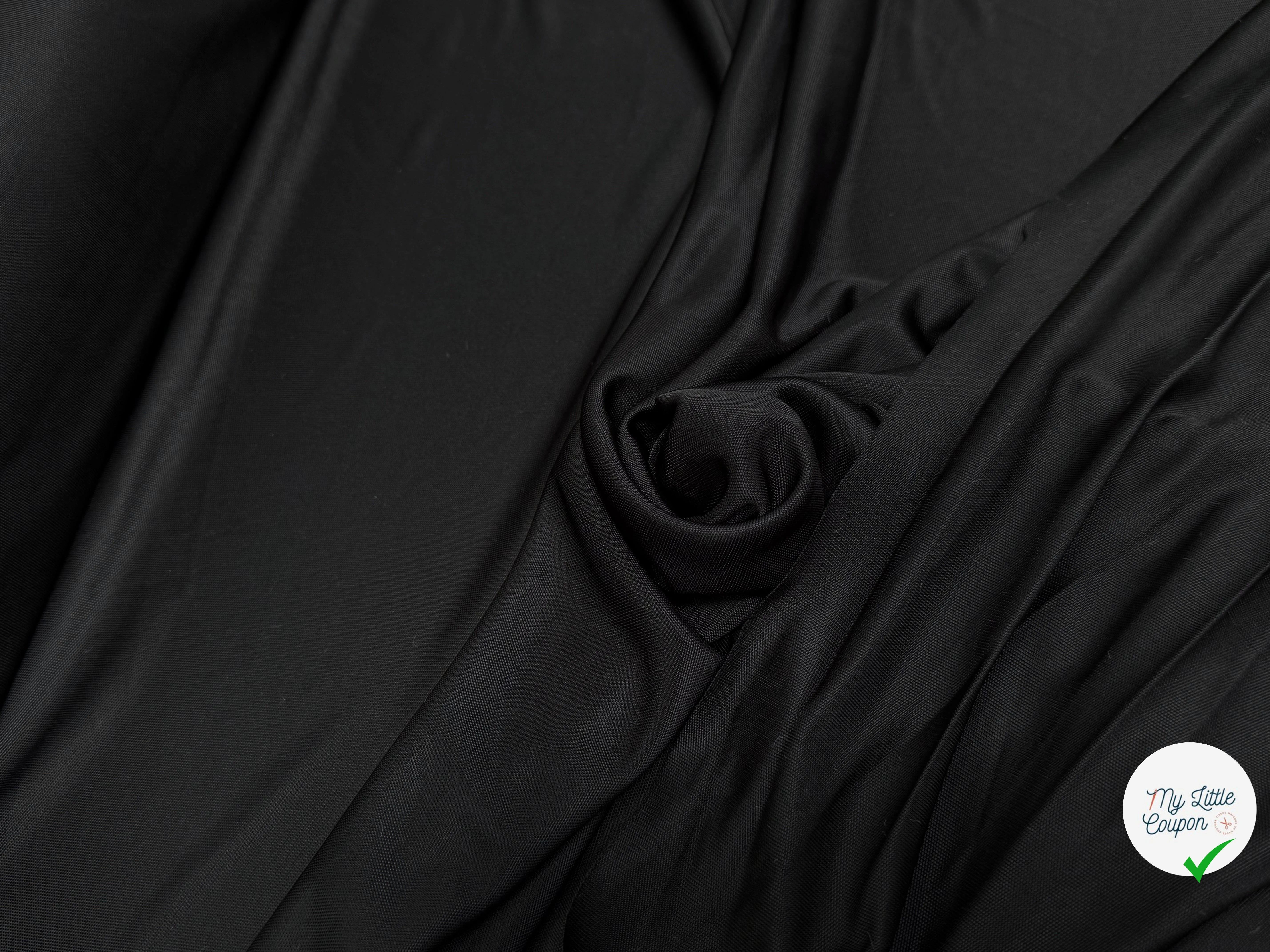MAILLE VISCOSE LOURDE STRETCH GRANDE LAIZE NOIR - My Little Coupon