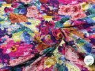 MAILLE VISCOSE STRETCH IMPRIMÉ FLEURS ESPRIT TAPISSERIE MULTICOLORE - My Little Coupon