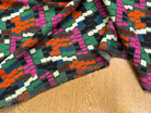 MAILLE VISCOSE STRETCH IMPRIMÉ MOSAÏQUE PIXEL MULTICOLORE MISTERY VEH VERT - My Little Coupon