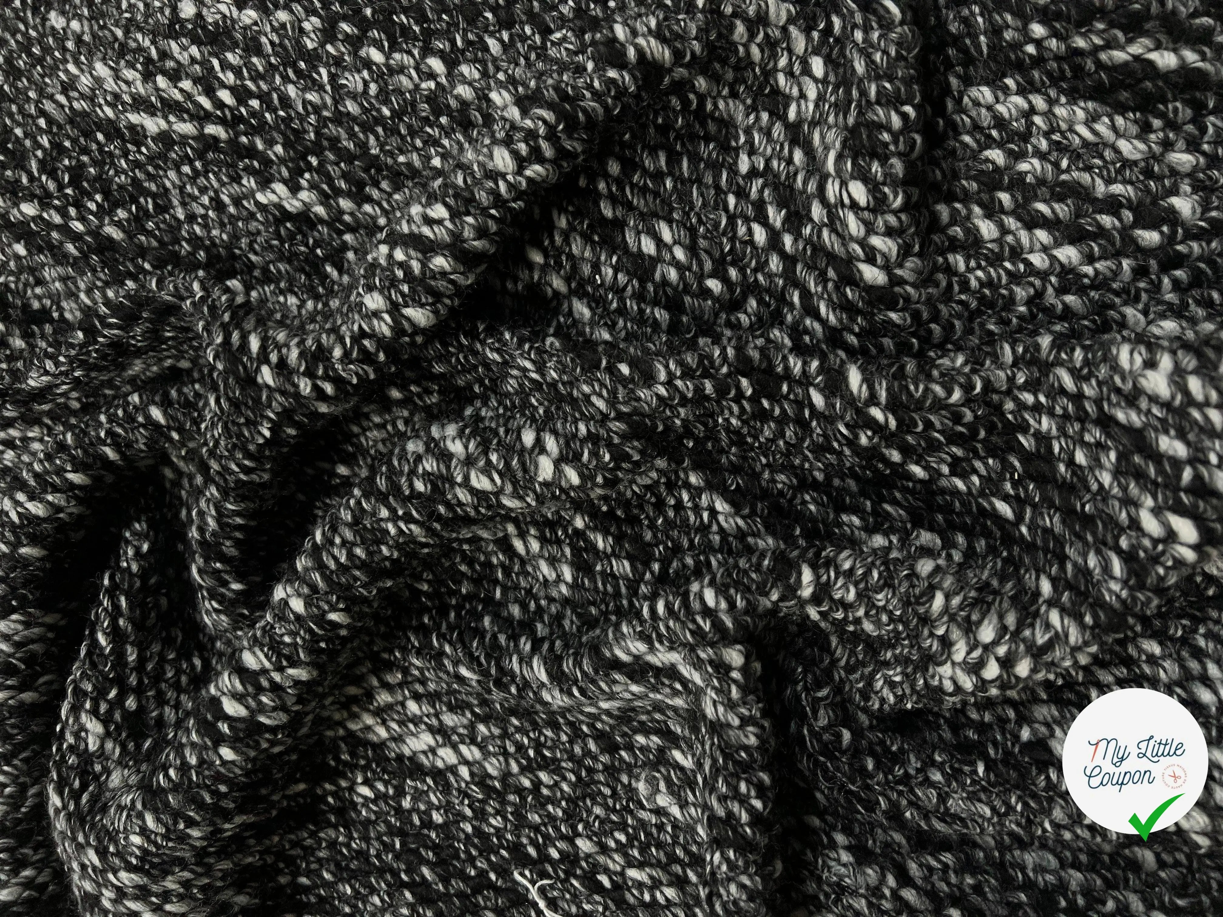 MANTEAU BOUCLETTE BLACK AND WHITE - My Little Coupon - tissu - coudre