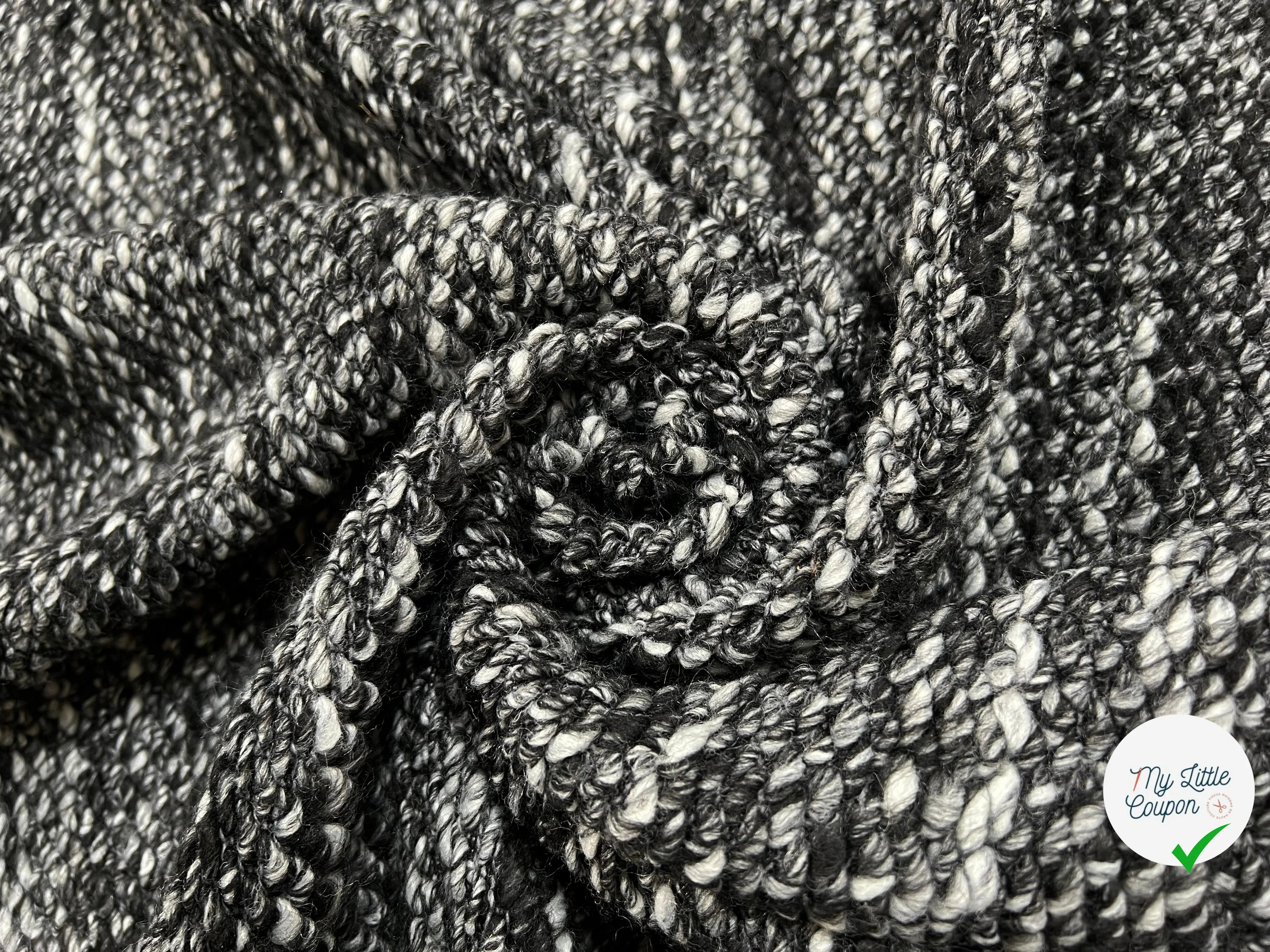 MANTEAU BOUCLETTE BLACK AND WHITE - My Little Coupon - tissu - coudre