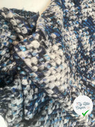 MANTEAU BOUCLETTE STRUCTURE MAILLE CHINÉ MULTICOLORE TENDANCE BLEU - My Little Coupon - tissu - coudre