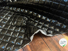 MATELASSÉ DOUBLE FACE SATIN CUIR NOIR BRILLANT DOUBLURE NOIRE - My Little Coupon