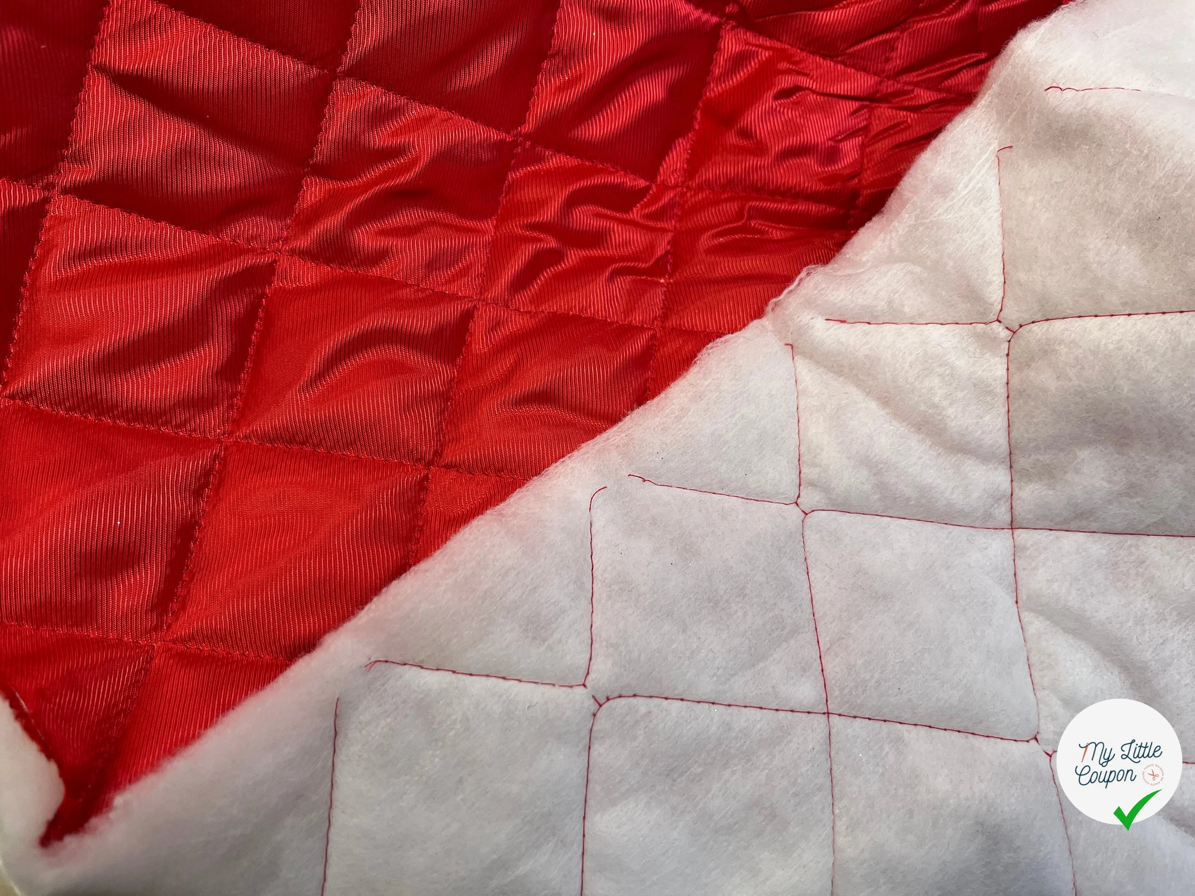 MATELASSÉ DRILL ROUGE SIMPLE FACE - My Little Coupon