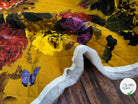 MATELASSÉ SIMPLE FACE CREPE PAPILLON JAUNE - My Little Coupon