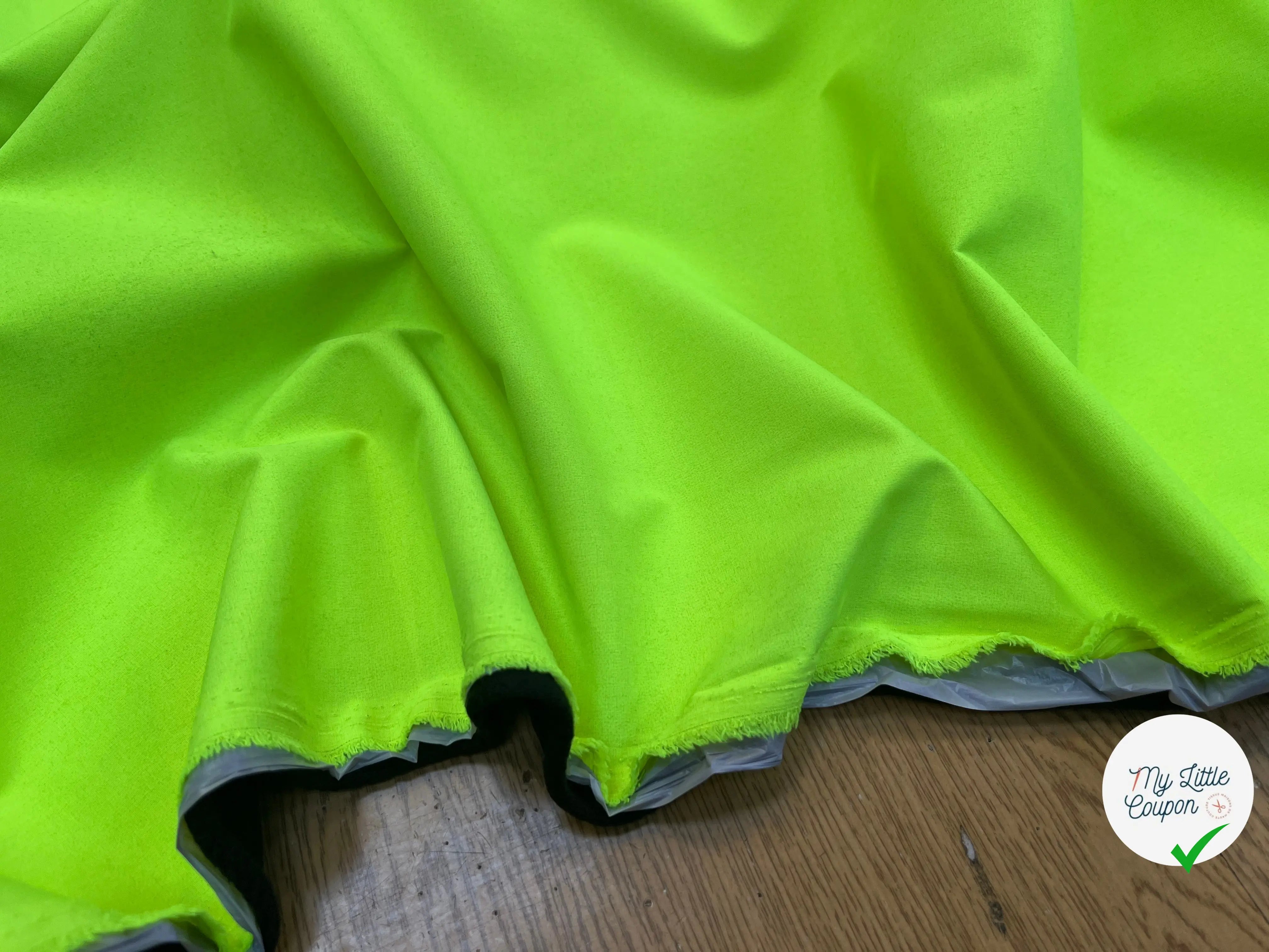 MICROPOLAIRE CONTRECOLLÉ OEKOTEX KC JAUNE FLUO/NOIR - My Little Coupon