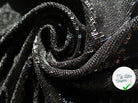 MINI SEQUIN NOIR STRUCTURE DENSE - coupon de 2 mètres 50 - My Little Coupon - tissu - coudre