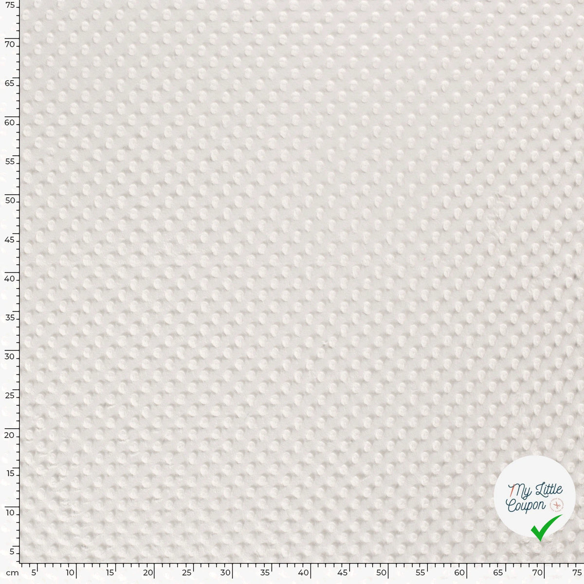 MINKY À POIS DOUX BLANC CASSÉ - My Little Coupon