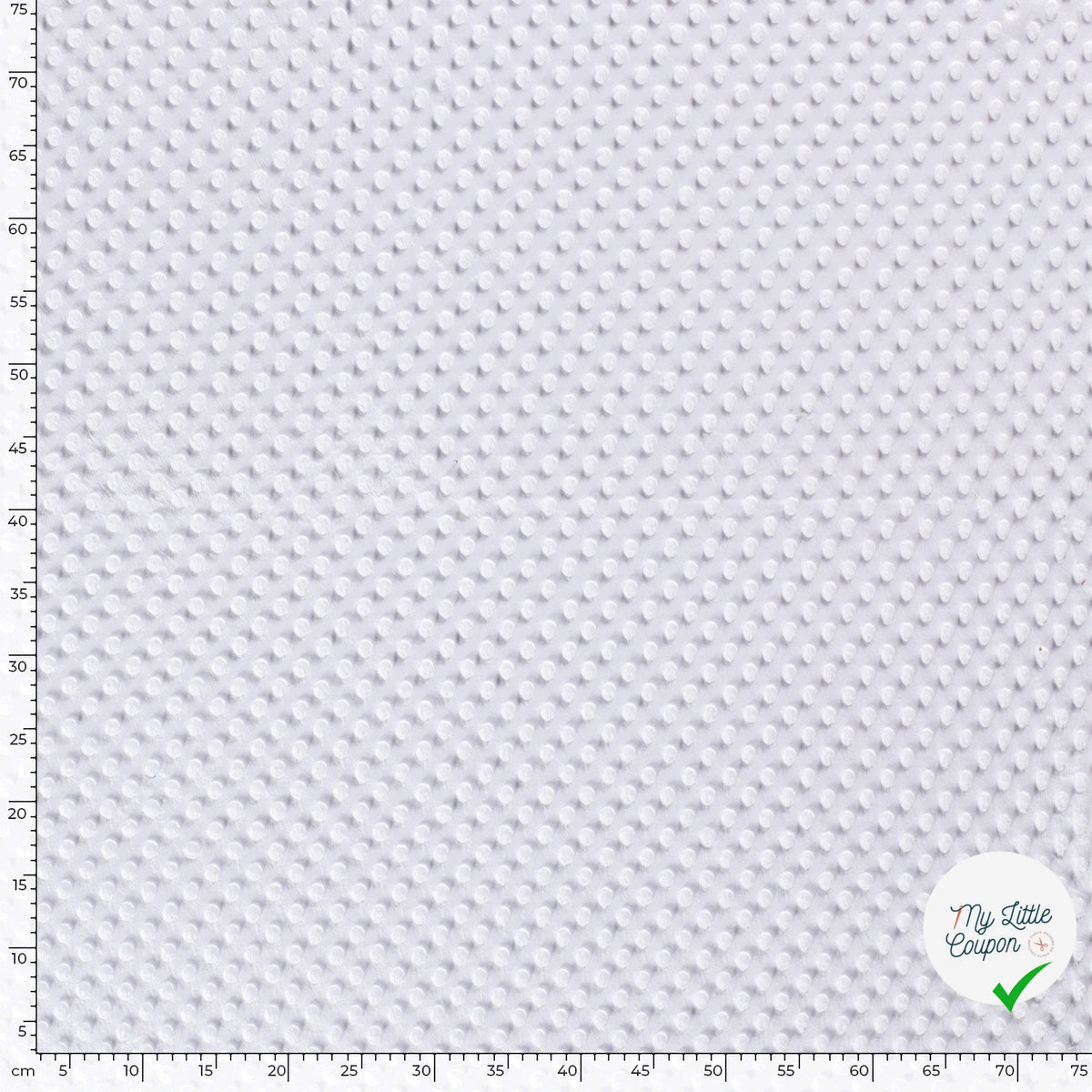 MINKY À POIS DOUX BLANC OPTIQUE - My Little Coupon