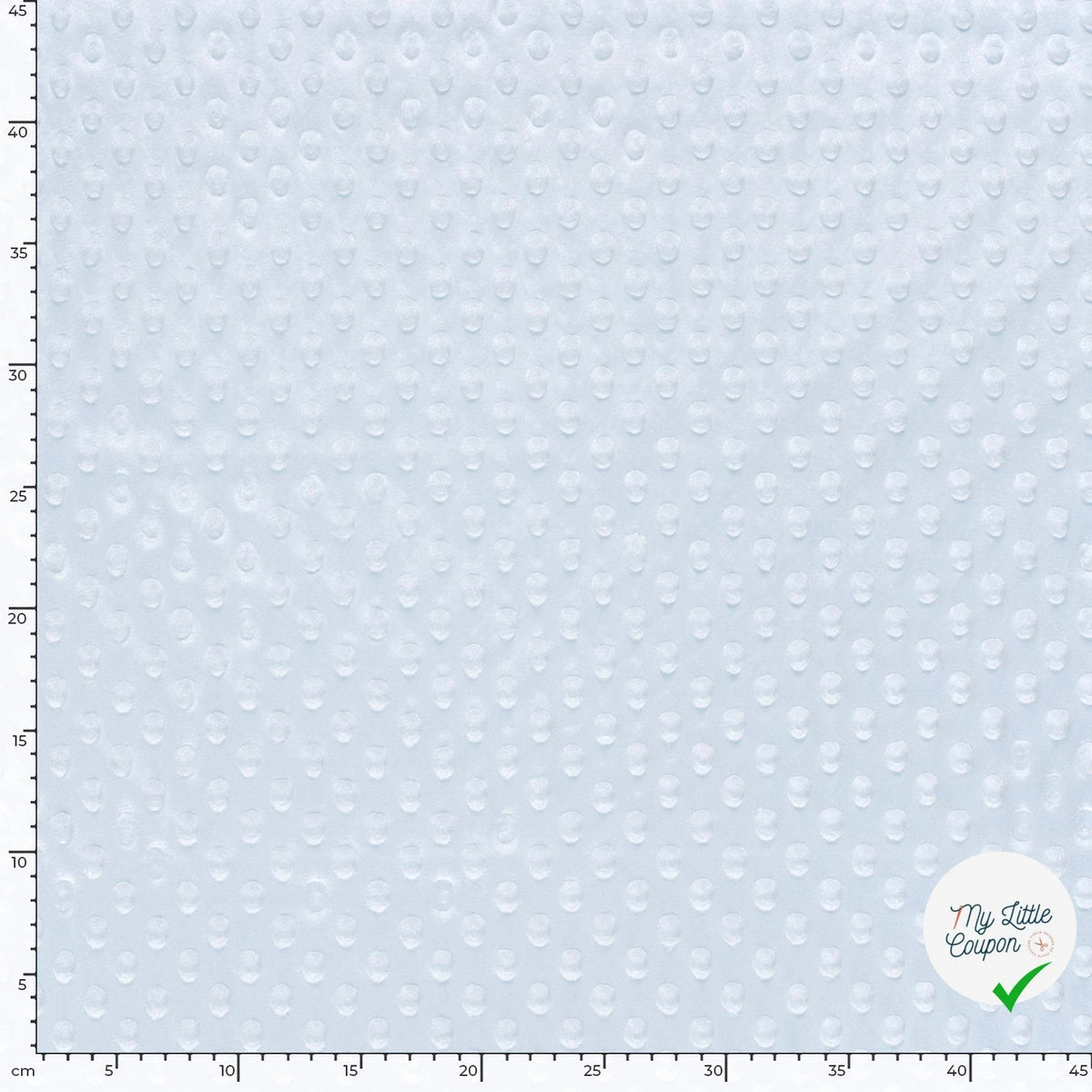 MINKY À POIS DOUX BLEU BÉBÉ - My Little Coupon