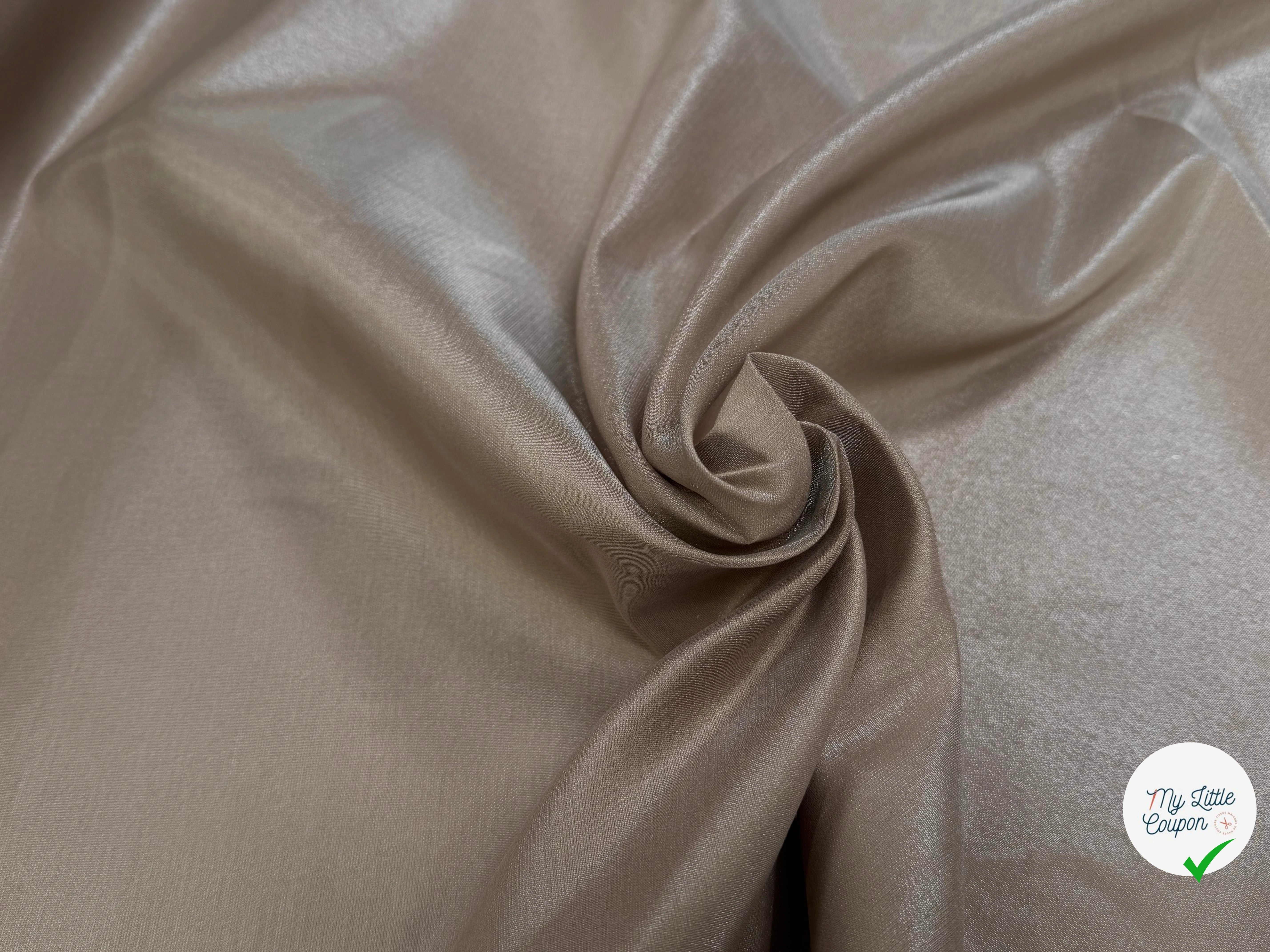 MOIRE BEIGE COTON MÉTAL - My Little Coupon